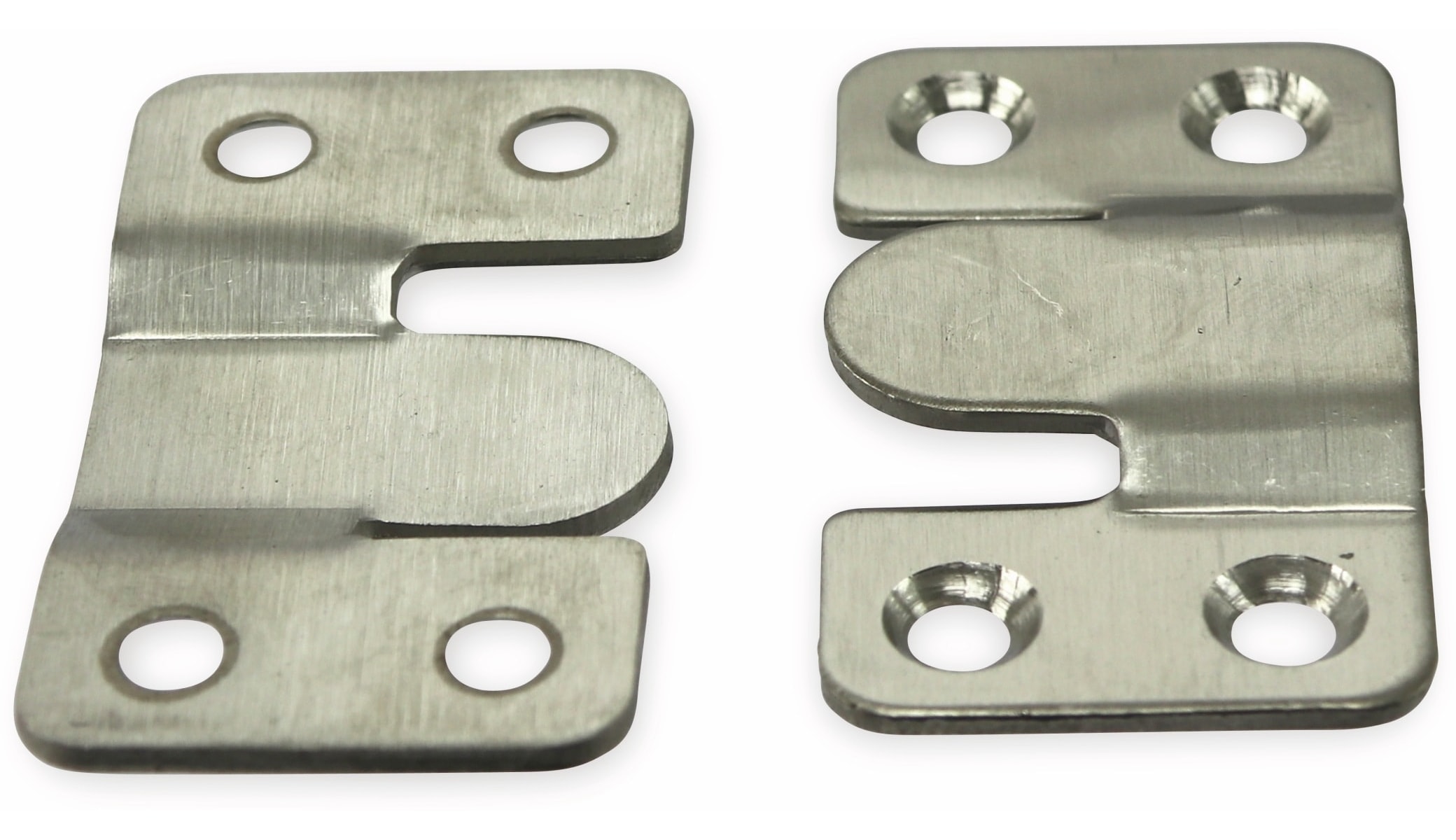 Möbelverbinder-Set Edelstahl, 53x30 mm Möbelverbinder-Set Edelstahl, 53x30 mm