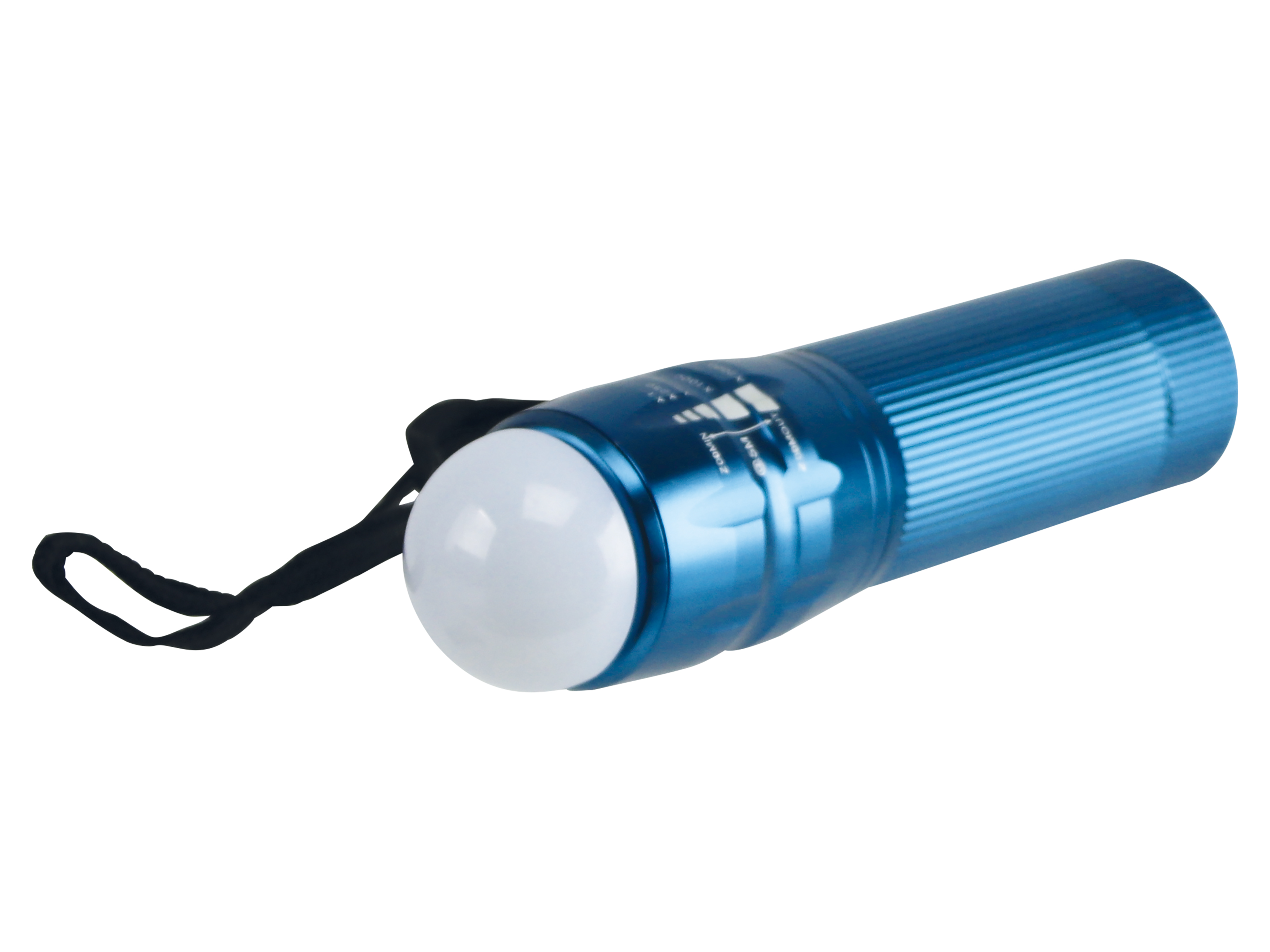 LED-Taschenlampe, Alu, 5 W OSRAM LED, blau, 4xMicro LED-Taschenlampe, Alu, 5 W OSRAM LED, blau, 4xMicro