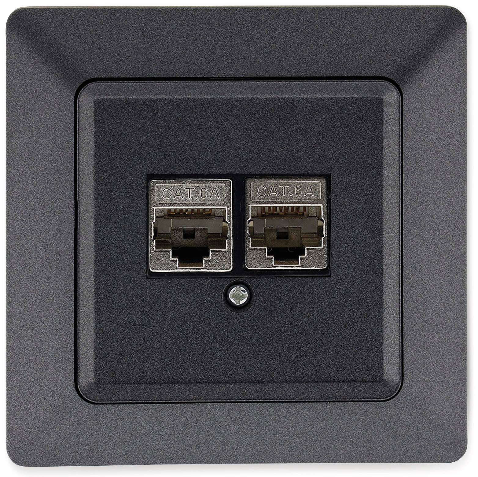 MILOS Netzwerkdose 23046, 2x CAT6, anthrazit MILOS Netzwerkdose 23046, 2x CAT6, anthrazit