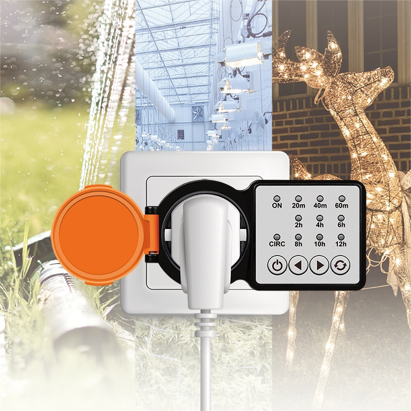 LOGILINK Outdoor Zeitschaltuhr ET0015, CEE 7/3, Timer, IP44, 3600 W, schwarz/orange Outdoor Zeitschaltuhr LOGILINK, CEE 7/3, Timer, IP44, 3600 W, schwarz/orange