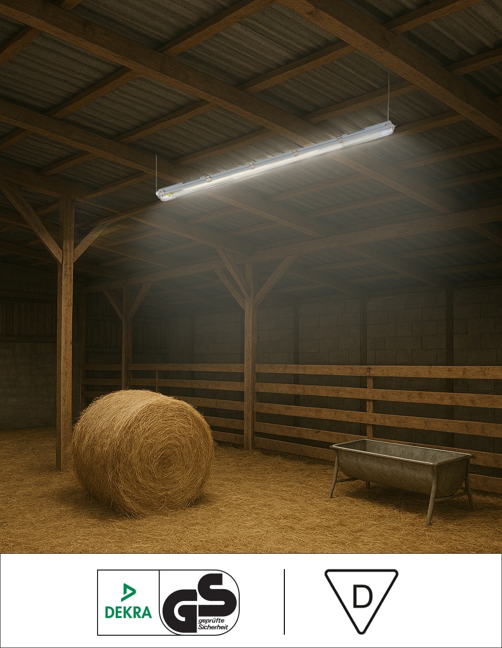 BLULAXA LED-Feuchtraumwannenleuchte, 28W, 4000K, 4200lm, neutralweiß, IP65, D-Zertifiziert, 150 cm BLULAXA LED-Feuchtraumwannenleuchte, 28W, 4000K, 4200lm, neutralweiß, IP65, D-Zertifiziert, 150 cm