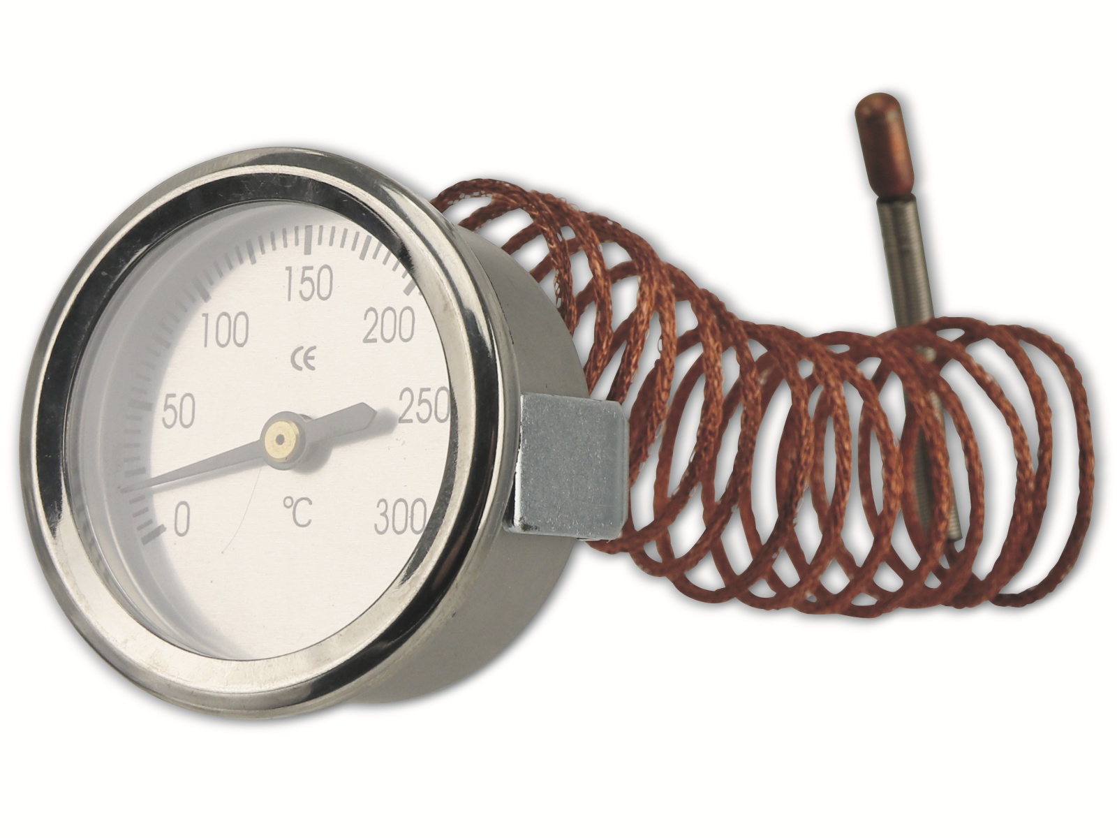 Einbau-Thermometer, analog, 0...300 °C, mit 1,5 m Fühlerleitung Einbau-Thermometer, analog, 0...300 °C, mit 1,5 m Fühlerleitung