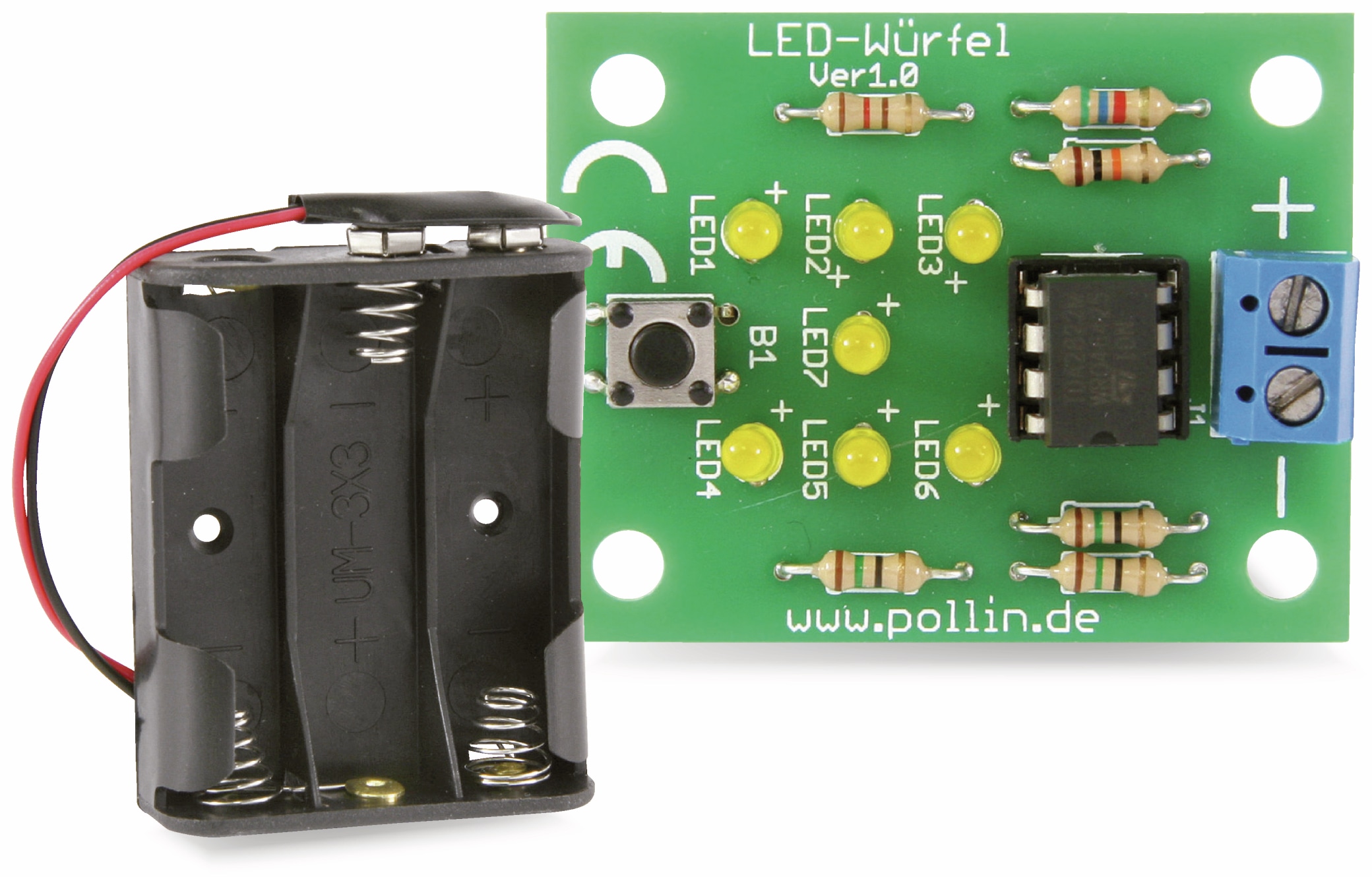 Bausatz LED-Würfel, V1.0 Bausatz "Elektronischer-Würfel"