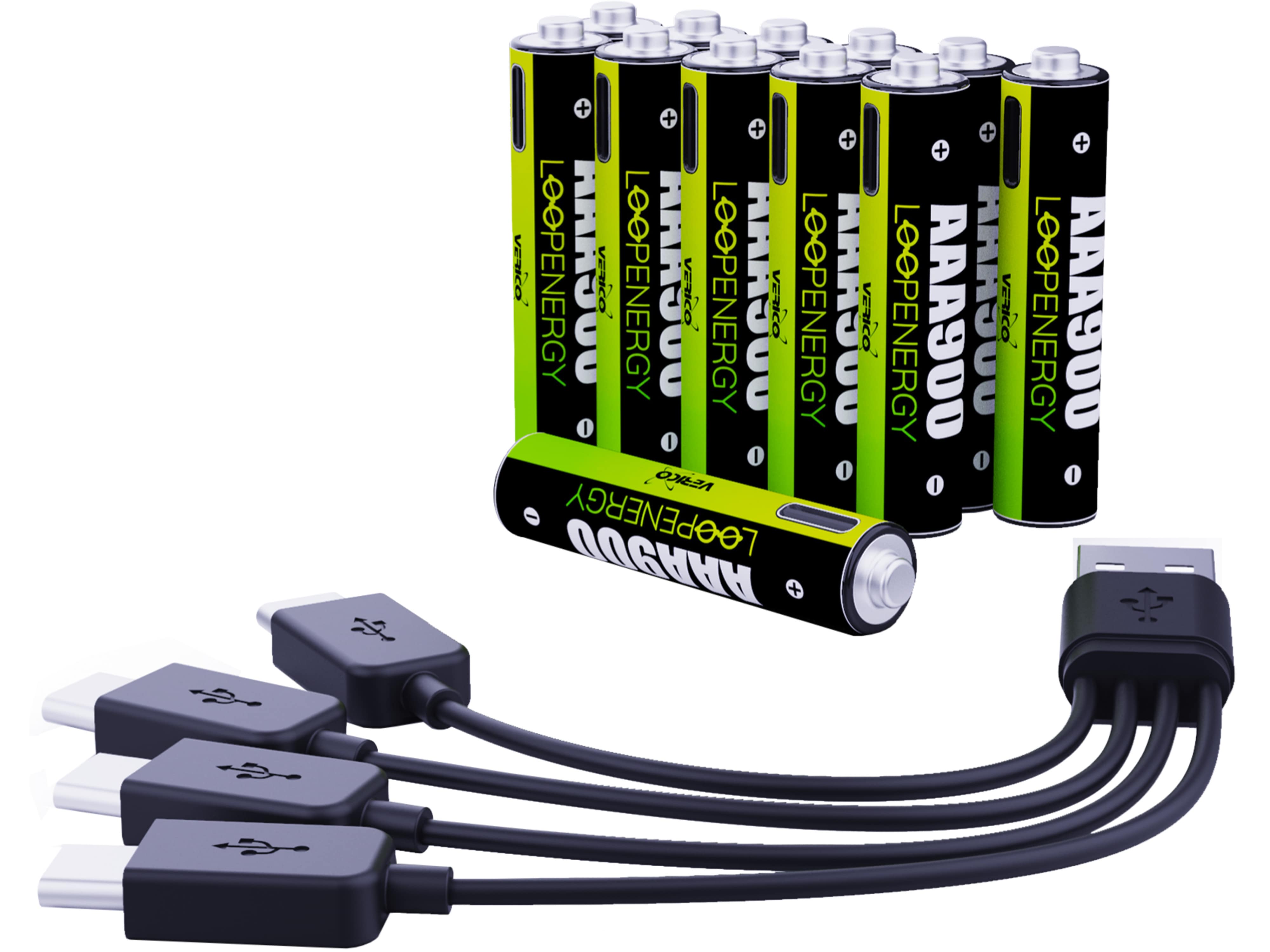 VERICO Li-Ion-Akku Loop Energy AAA, mit USB-C Buchse, 12er Pack VERICO Li-Ion-Akku Loop Energy AAA, mit USB-C Buchse, 12er Pack