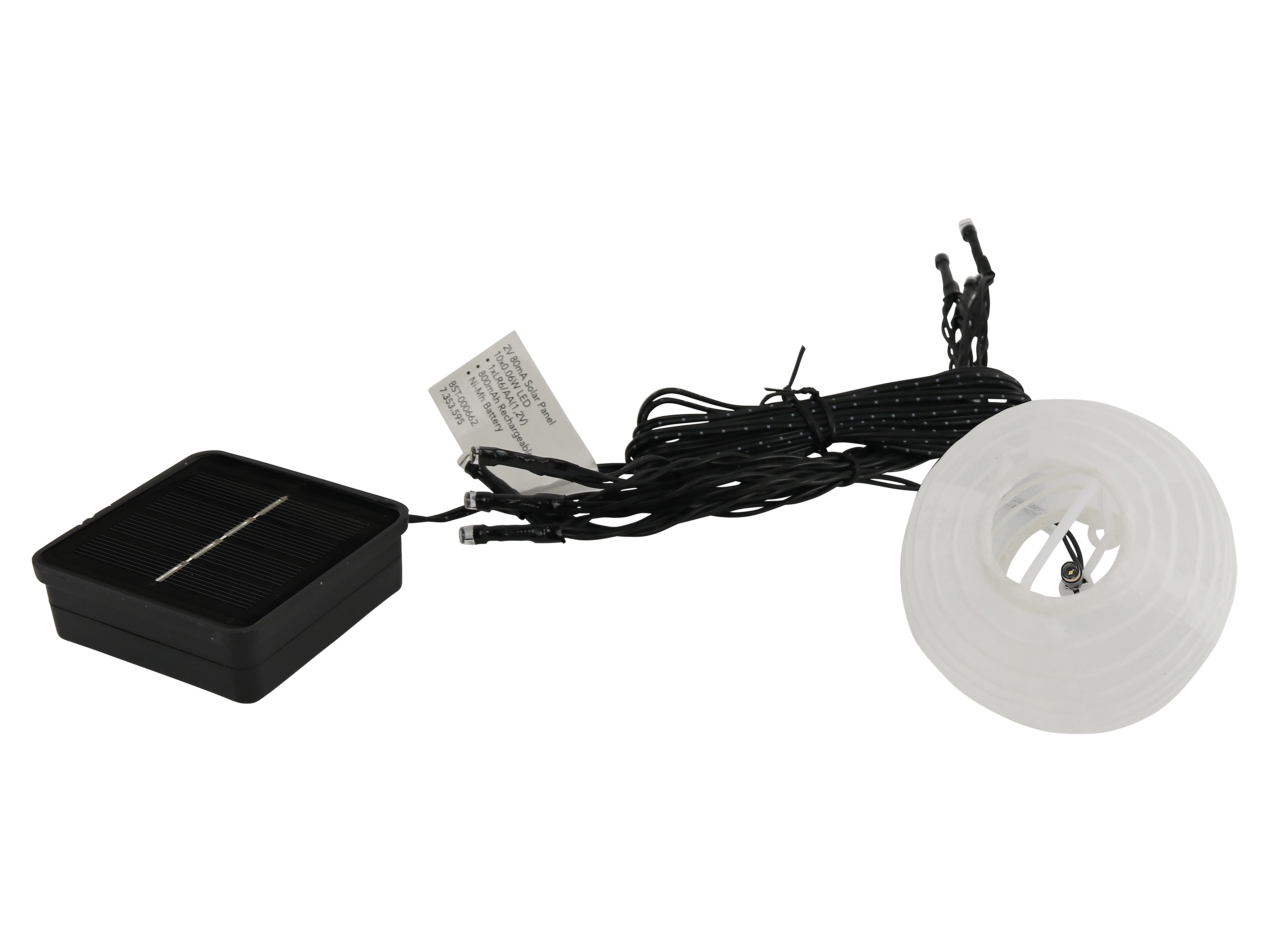LED-Solarlichterkette, 10 Laternen, weiß LED-Solarlichterkette, 10 Laternen, weiß