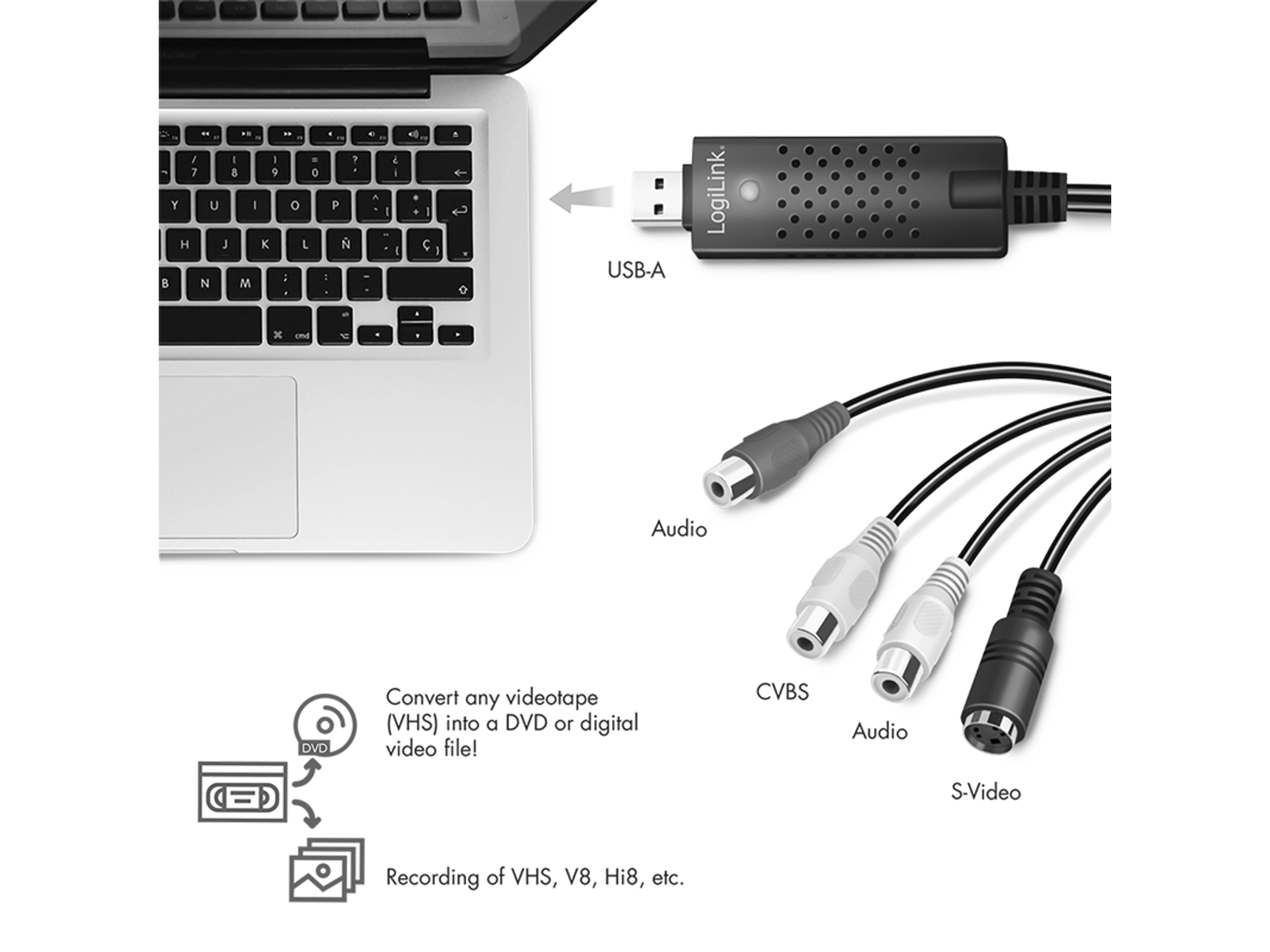 LOGILINK USB 2.0-A/V-Grabber VG0030A LOGILINK USB 2.0-A/V-Grabber VG0030A