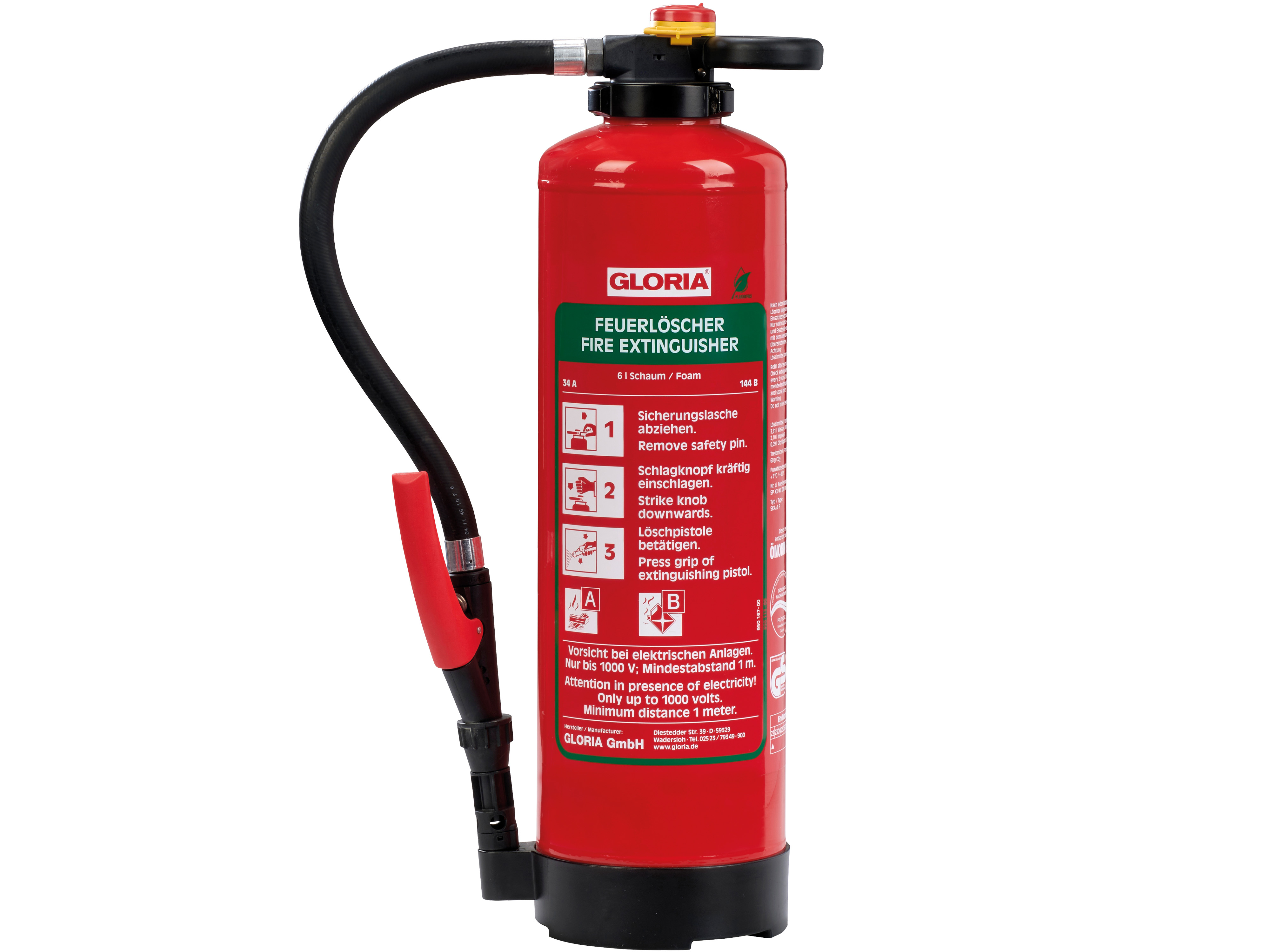 GLORIA Feuerlöscher, SKA+ 6 PRO, Schaum, Fluorfrei, 6 l GLORIA Feuerlöscher, SKA+ 6 PRO, Schaum, Fluorfrei, 6 l