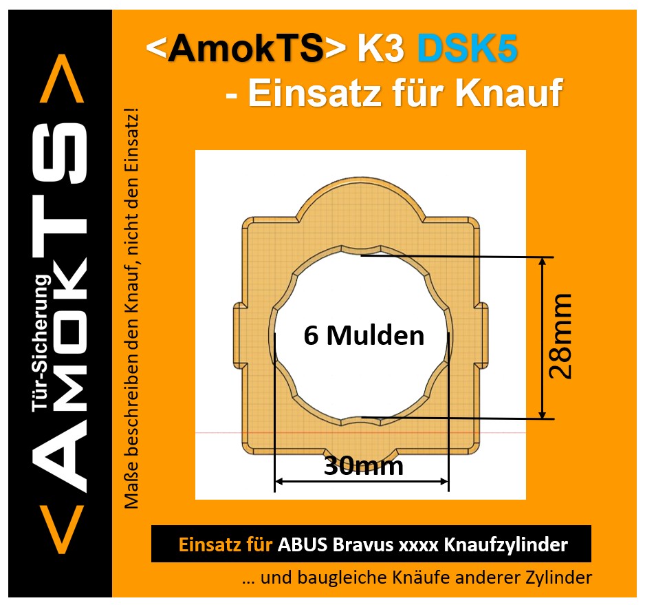 AMOKTS Türsicherungs-Einsatz, K3-DSK5 Türsicherungs-Einsatz, K3-DSK5