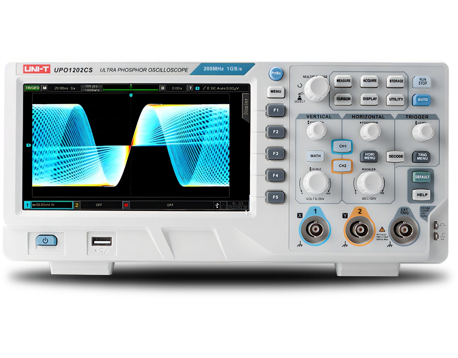 UNI-T Phosphor-Speicher-Oszilloskop UPO1202CS, 2 Kanal, 200 MHz UNI-T Phosphor-Speicher-Oszilloskop UPO1202CS, 2 Kanal, 200 MHz