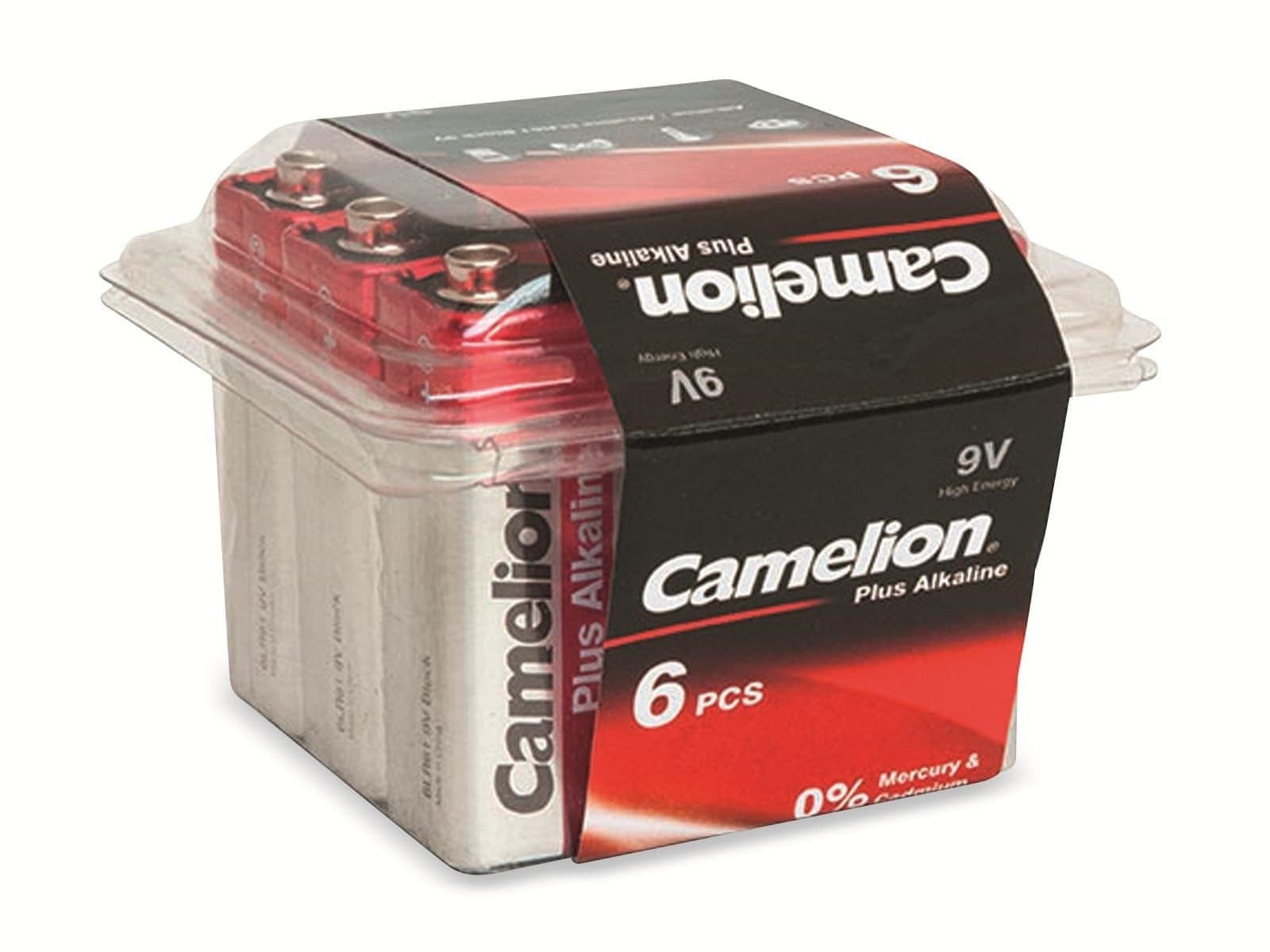 CAMELION 9V-Blockbatterie, Plus Alkaline, 6 Stück CAMELION 9V-Blockbatterie, Plus Alkaline, 6 Stück