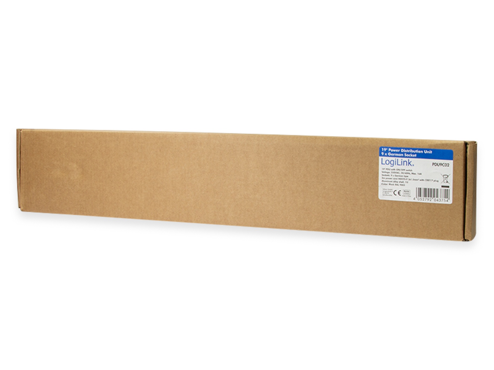 LOGILINK Steckdosenleiste 19", 9-fach, Schutzkontaktstecker, Schalter, schwarz LOGILINK Steckdosenleiste 19", 9-fach, Schutzkontaktstecker, Schalter, schwarz