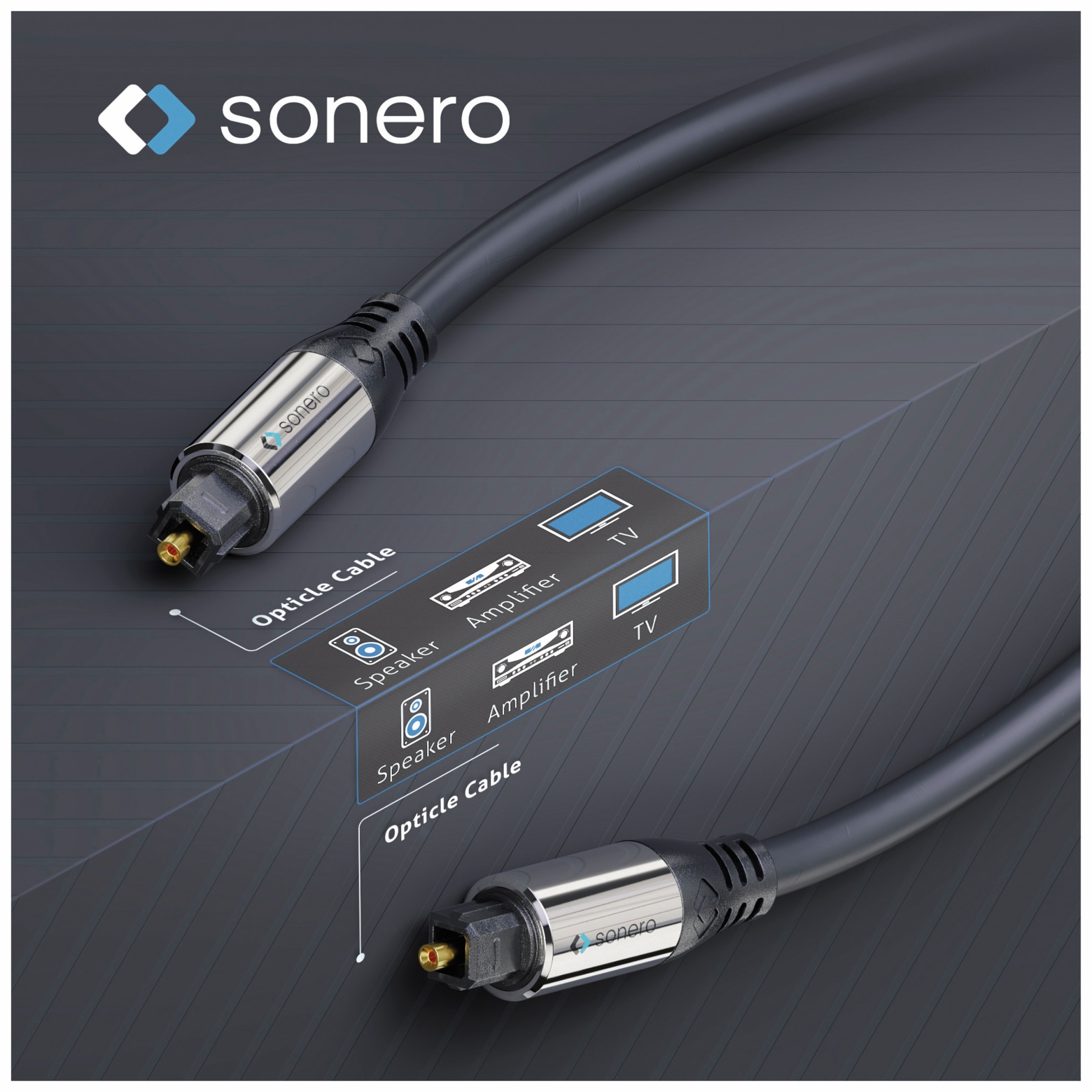 SONERO Lichtleiter-Kabel, 1,5 m, schwarz SONERO Lichtleiter-Kabel, 1,5 m, schwarz