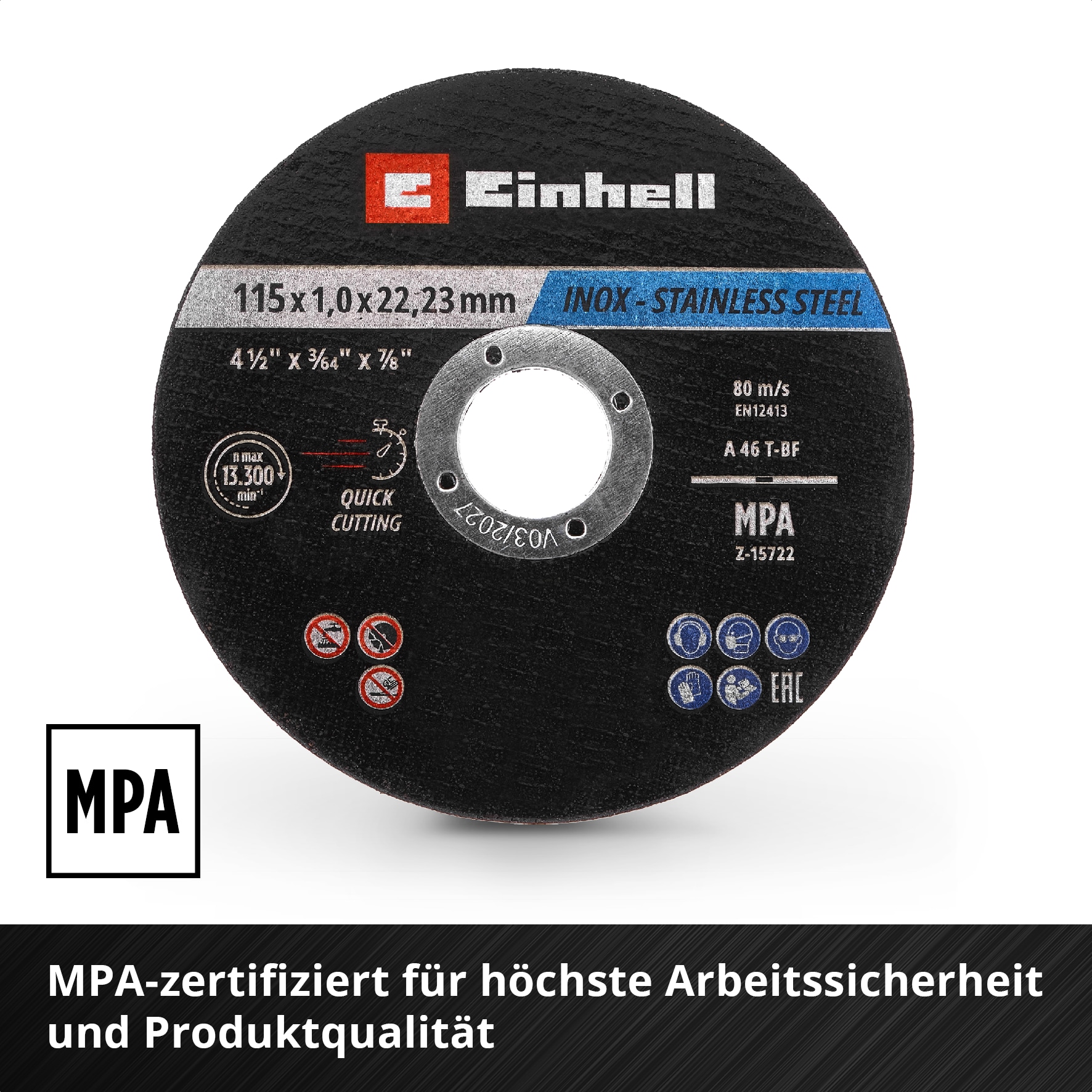 EINHELL Trennscheiben, 711526, 115x1,0 mm, 50 Stück EINHELL Trennscheiben, 711526, 115x1,0 mm, 50 Stück