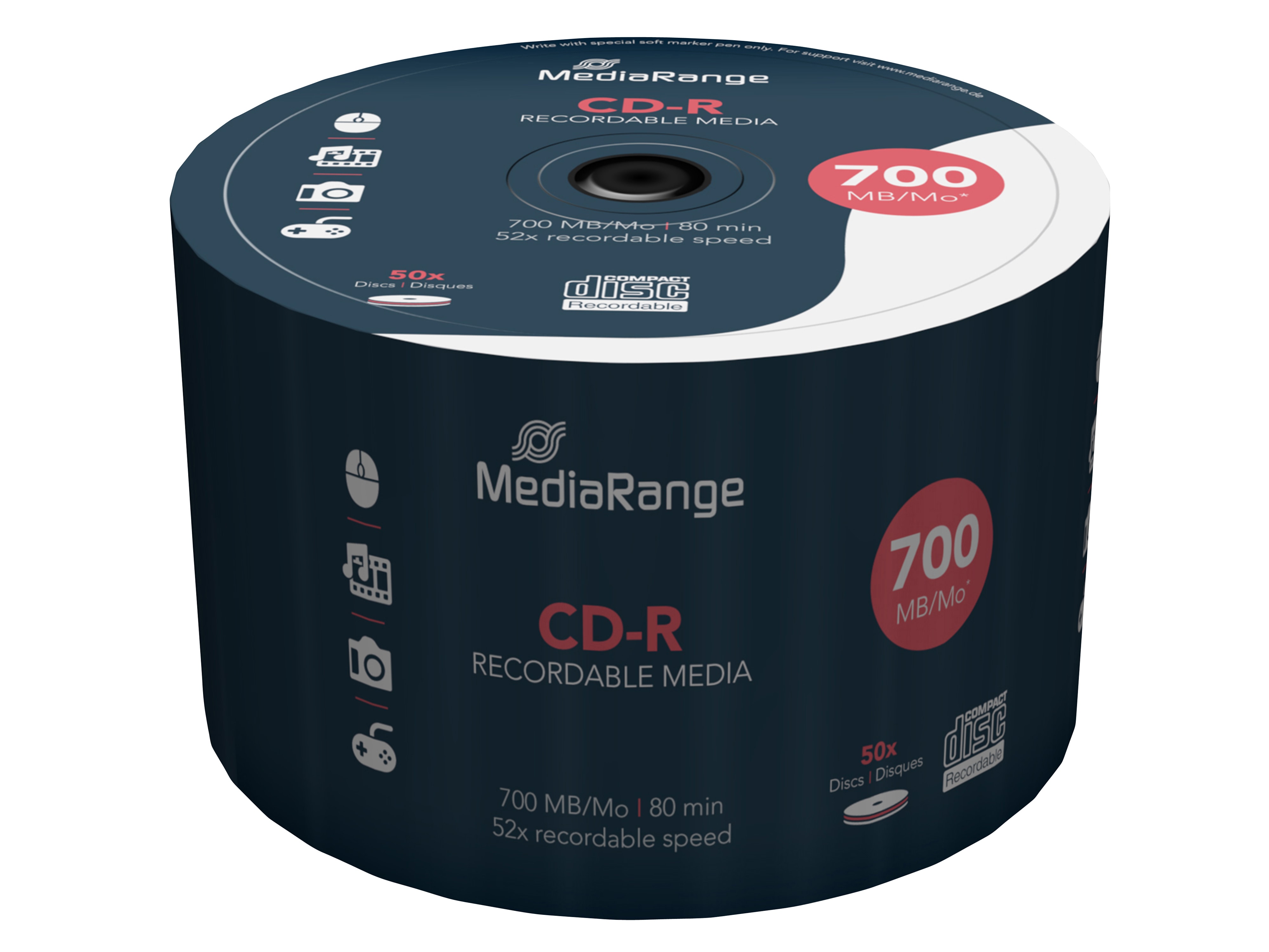 MEDIARANGE CD-R Spindel MR207 700MB MEDIARANGE CD-R Spindel MR207 700MB