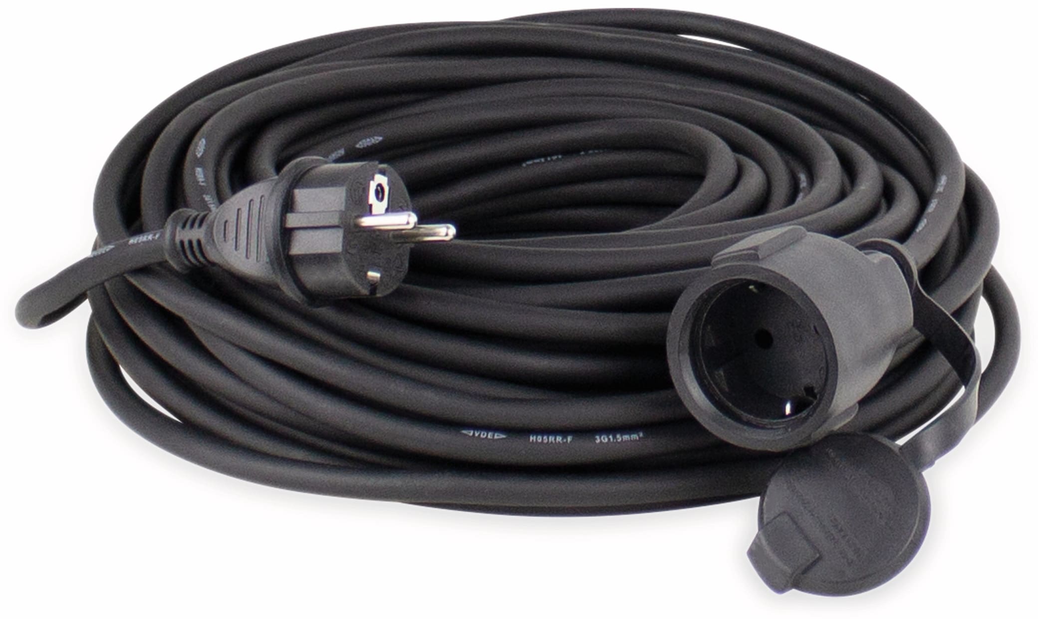 AS SCHWABE Gummi Schutzkontaktverlängerung 10 m, 3x2,5 mm², schwarz AS SCHWABE Gummi Schutzkontaktverlängerung 10 m, 3x2,5 mm², schwarz