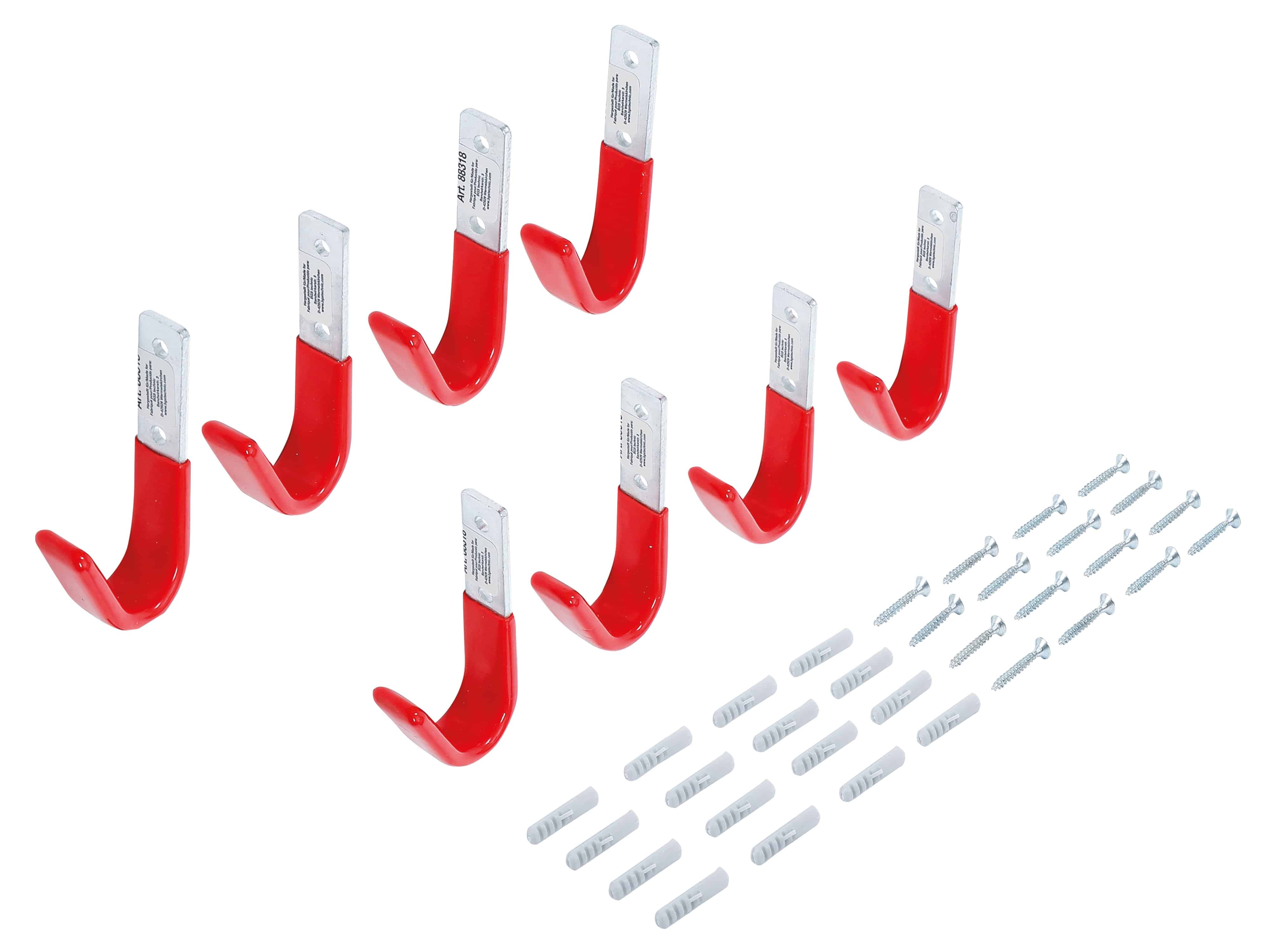 BGS TECHNIC Wandhaken-Satz, 8-teilig, 88318 BGS TECHNIC Wandhaken-Satz, 8-teilig, 88318