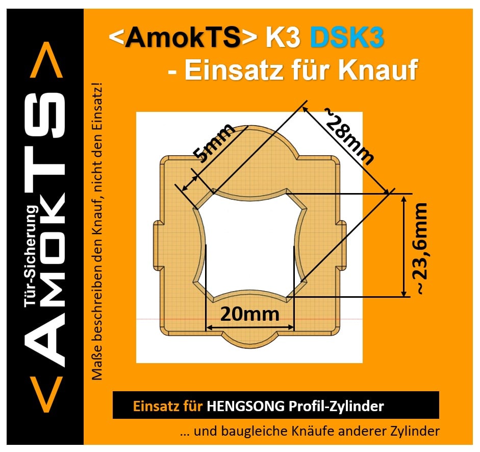 AMOKTS Türsicherungs-Einsatz, K3-DSK3 Türsicherungs-Einsatz, K3-DSK3