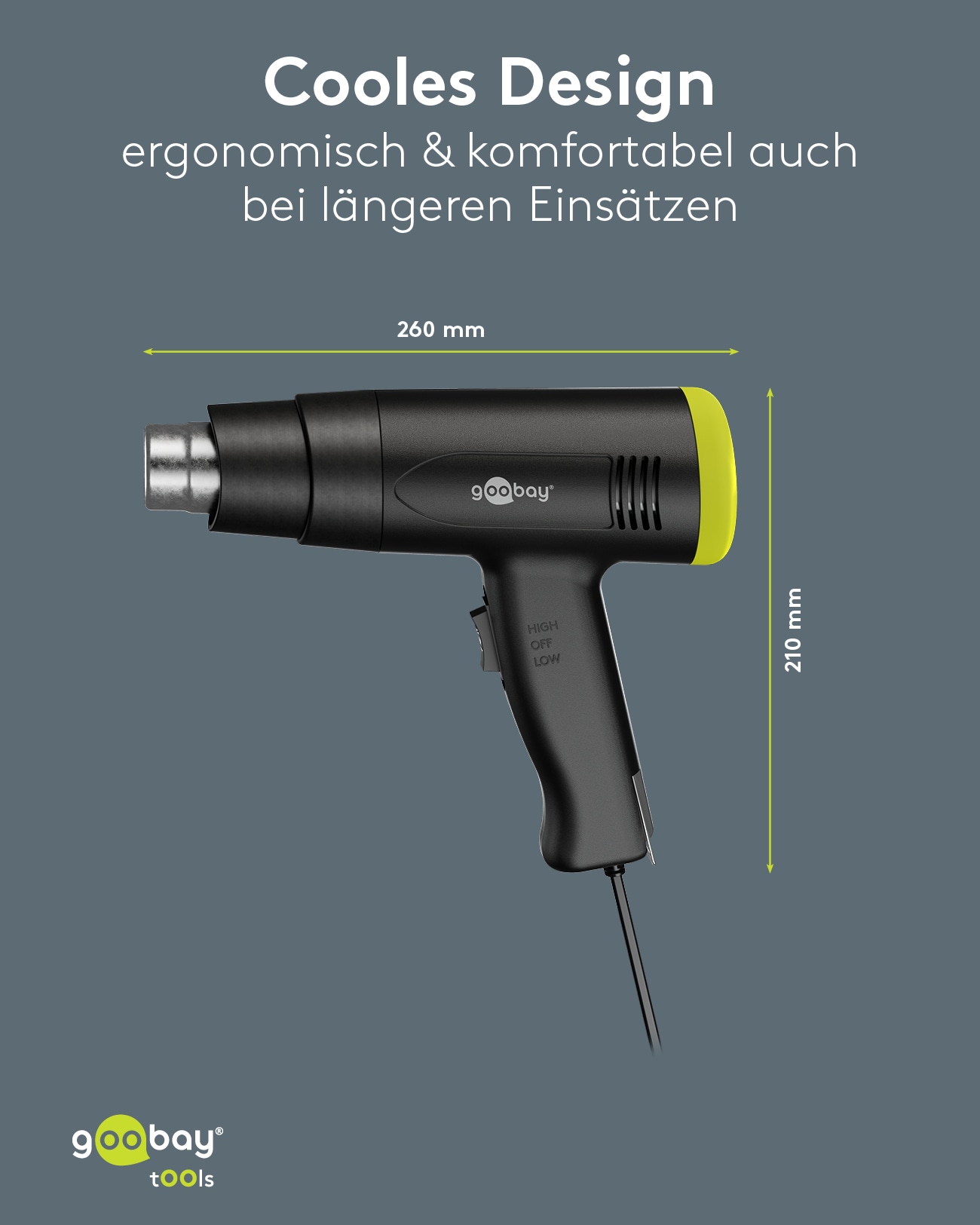 GOOBAY TOOLS Heißluftpistole Superior, 77822, 1500 W GOOBAY TOOLS Heißluftpistole Superior, 77822, 1500 W