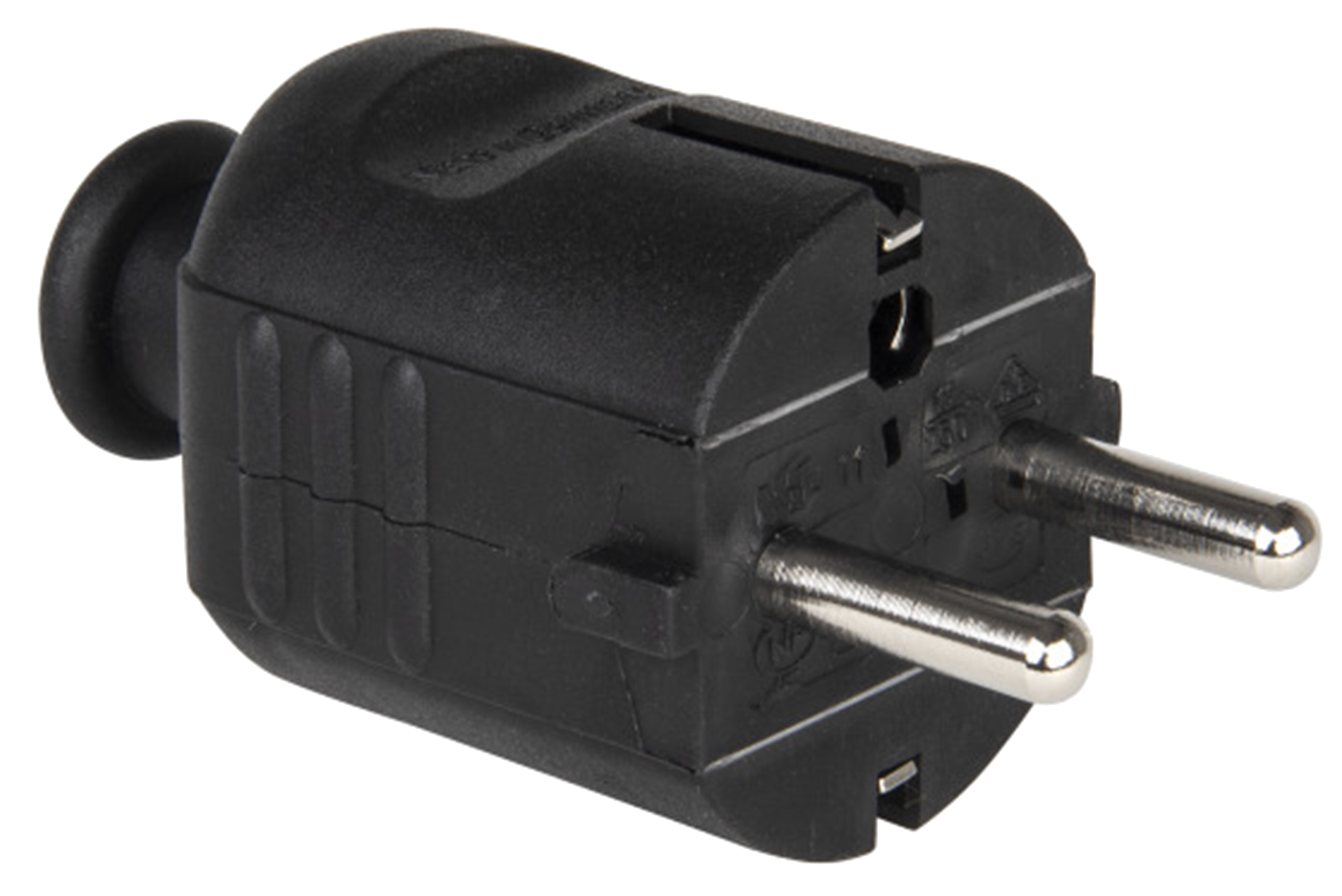 PCE Schutzkontaktstecker PP 2SL, schwarz PCE Schutzkontaktstecker PP 2SL, schwarz