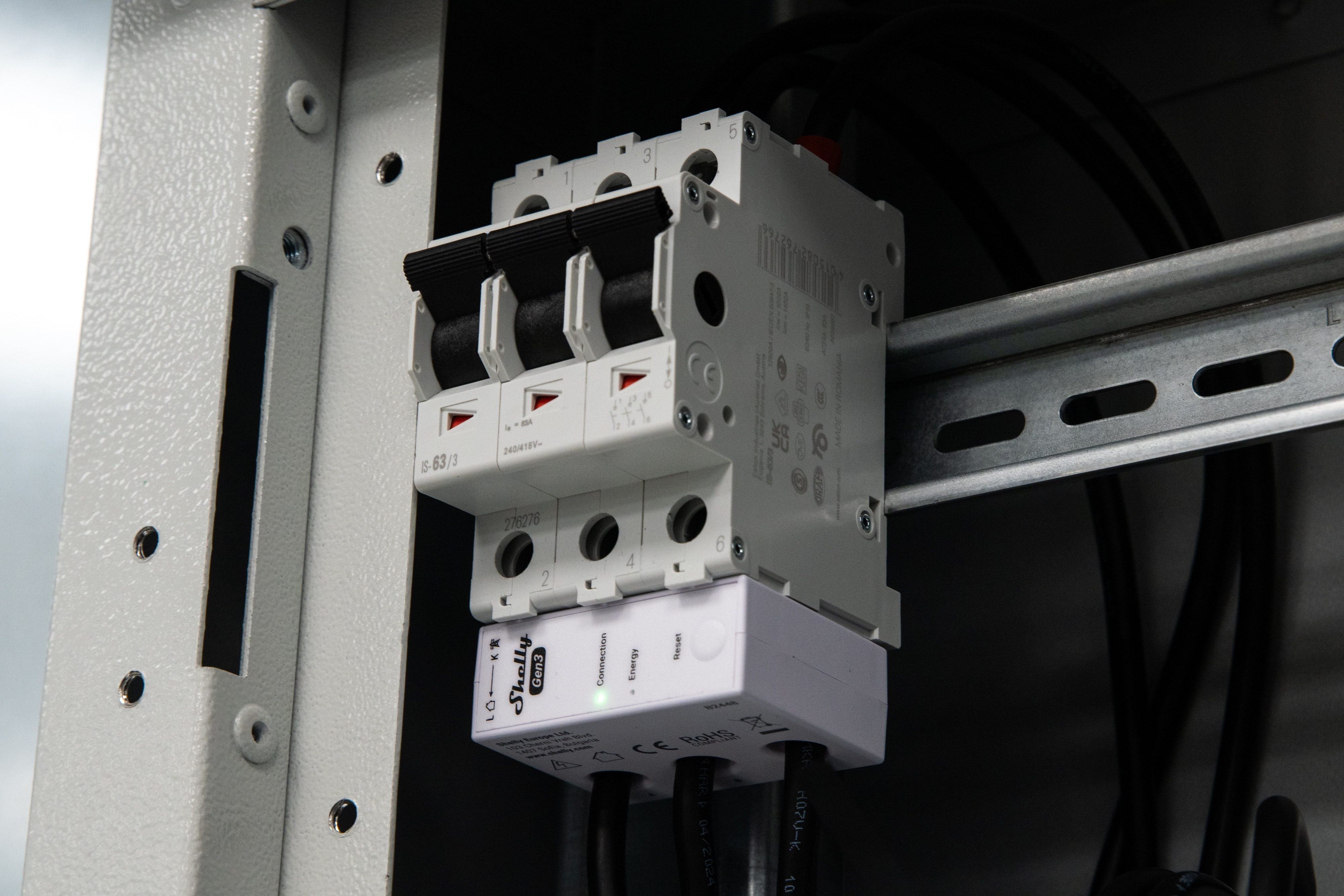 SHELLY WLAN-Stromzähler 3EM-63T Gen3, weiß SHELLY WLAN-Stromzähler 3EM-63T Gen3, weiß