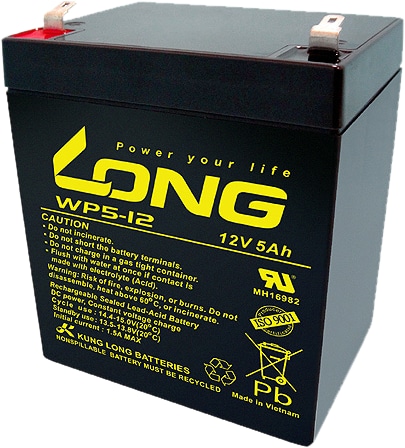KUNG LONG Blei-Akkumulator WP5-12-M/F2, 12 V- / 5 Ah KUNG LONG Blei-Akkumulator WP5-12-M/F2, 12 V- / 5 Ah