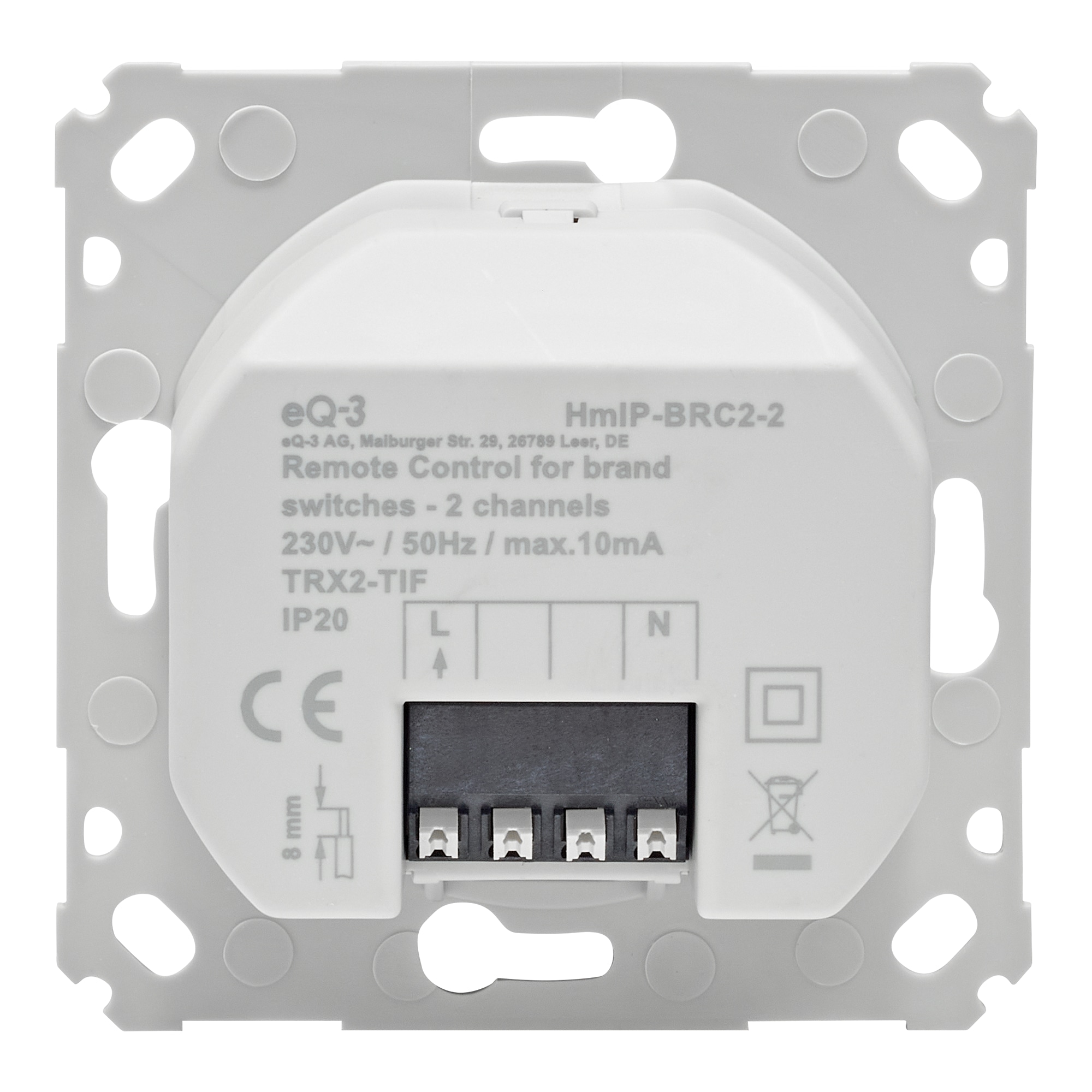 HOMEMATIC IP 161839A0, Wandtaster für Markenschalter, 2-fach HOMEMATIC IP 161839A0, Wandtaster für Markenschalter, 2-fach