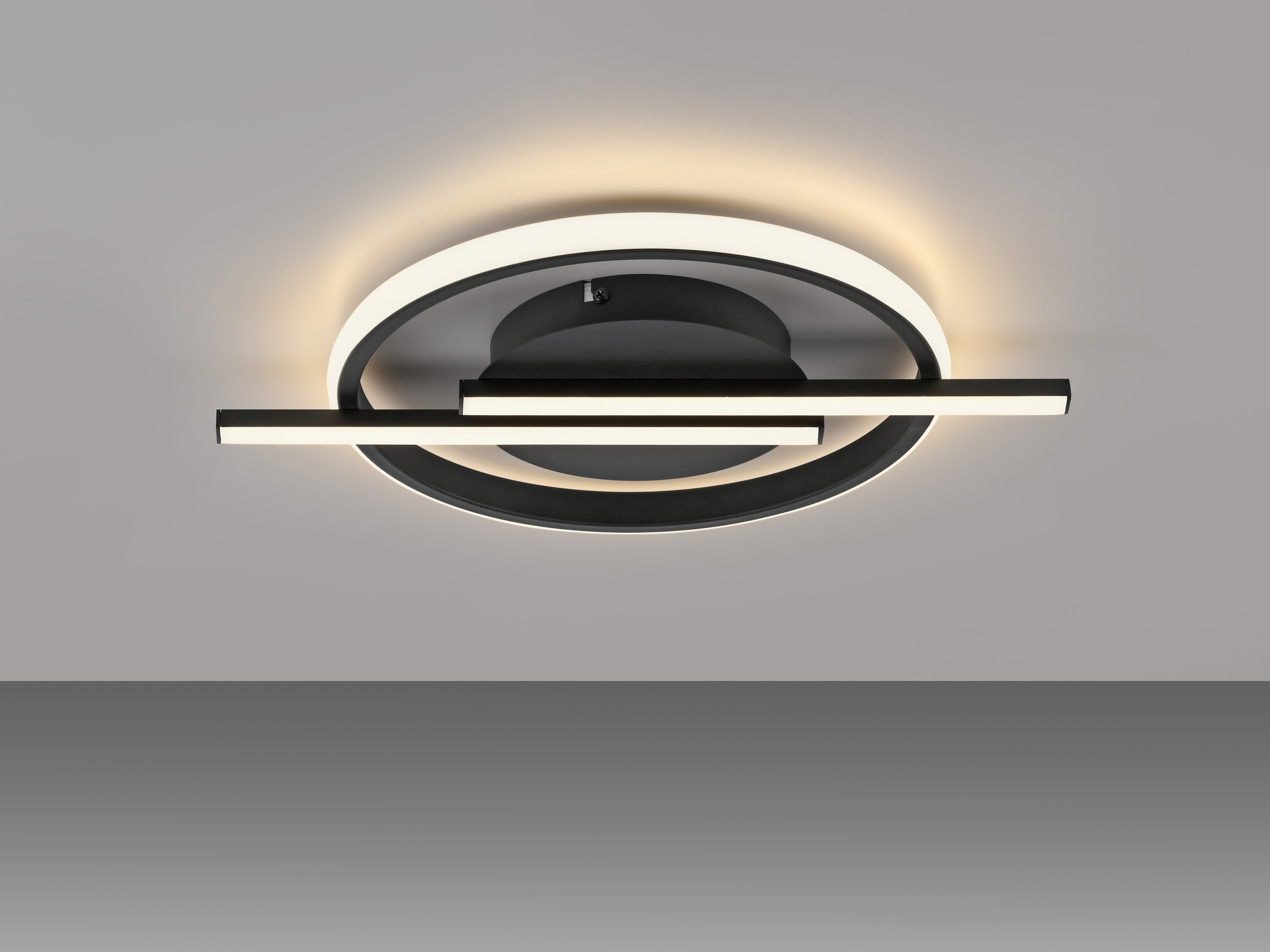 JUST LIGHT LED-Deckenleuchte 14130-18 schwarz, 17,5 W, 2100 lm, 3000 K, Dimmbar