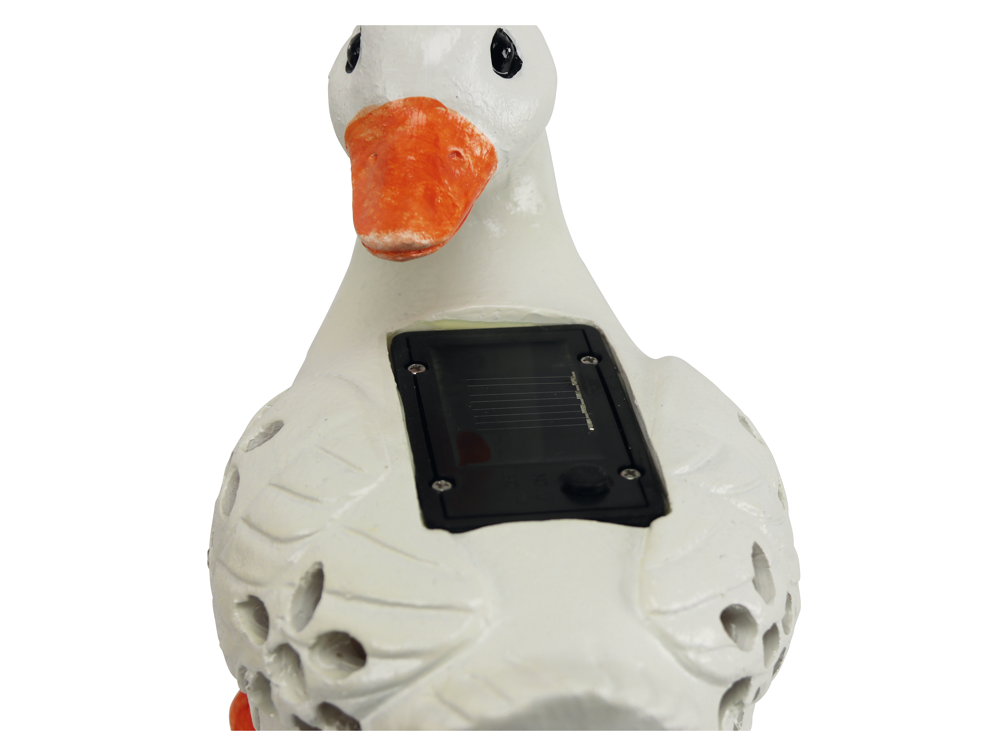 Solar-LED-Dekobeleuchtung, Ente mit Blumentatoo, B-Ware Solar-LED-Dekobeleuchtung, Ente mit Blumentatoo