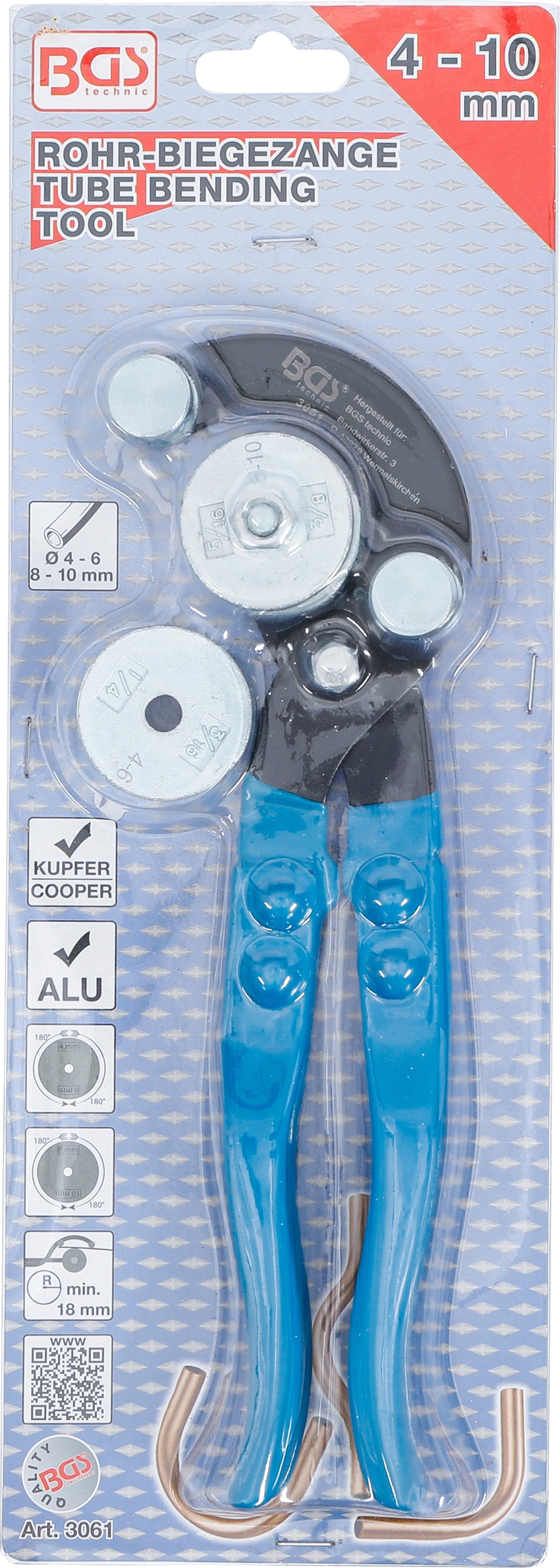 BGS TECHNIC Rohr-Biegezange, 3061, für Kupferrohre, 4 - 10 mm BGS TECHNIC Rohr-Biegezange, 3061, für Kupferrohre, 4 - 10 mm