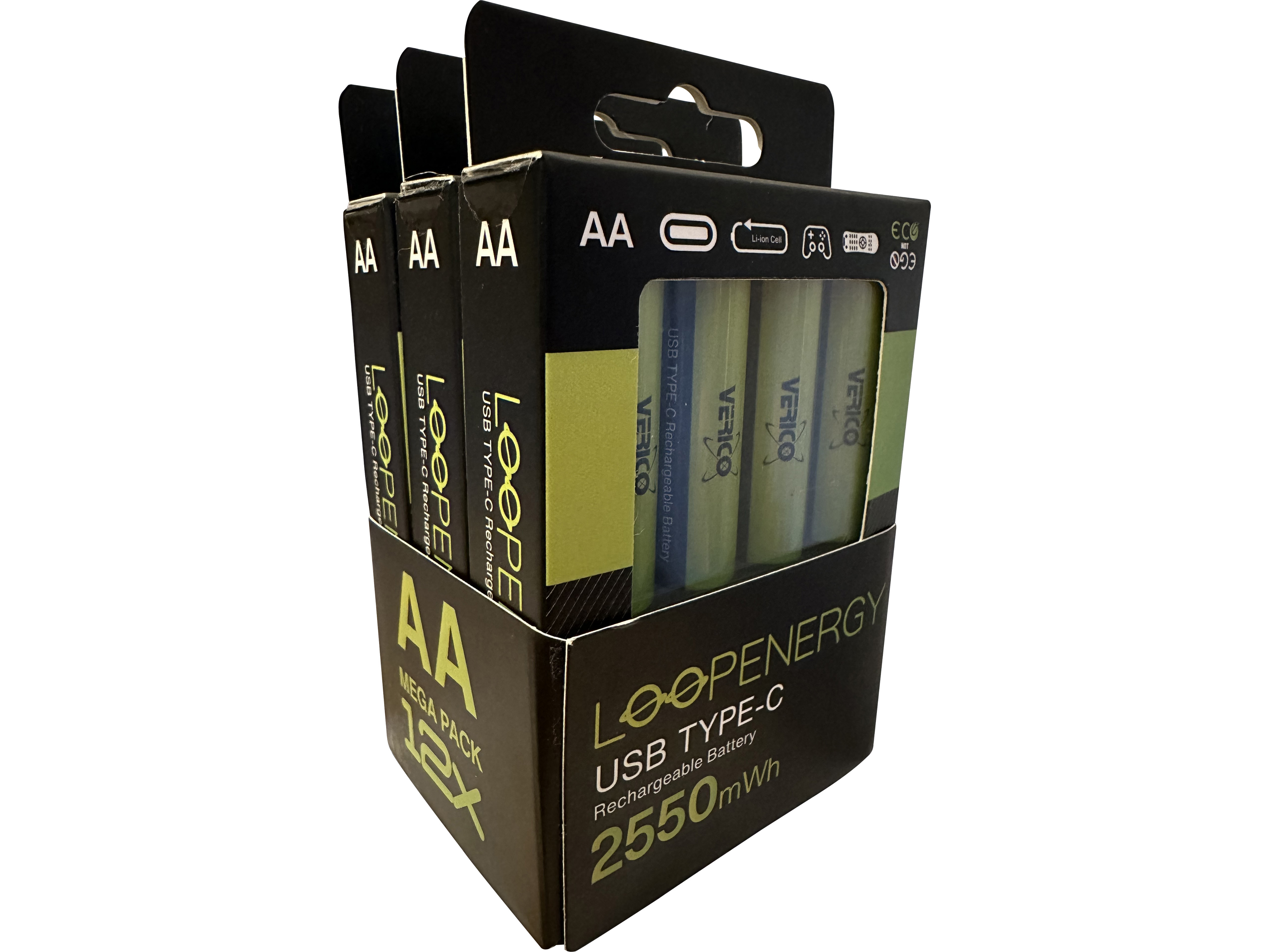VERICO Li-Ion-Akku Loop Energy AA, mit USB-C Buchse, 12er Pack VERICO Li-Ion-Akku Loop Energy AA, mit USB-C Buchse, 12er Pack