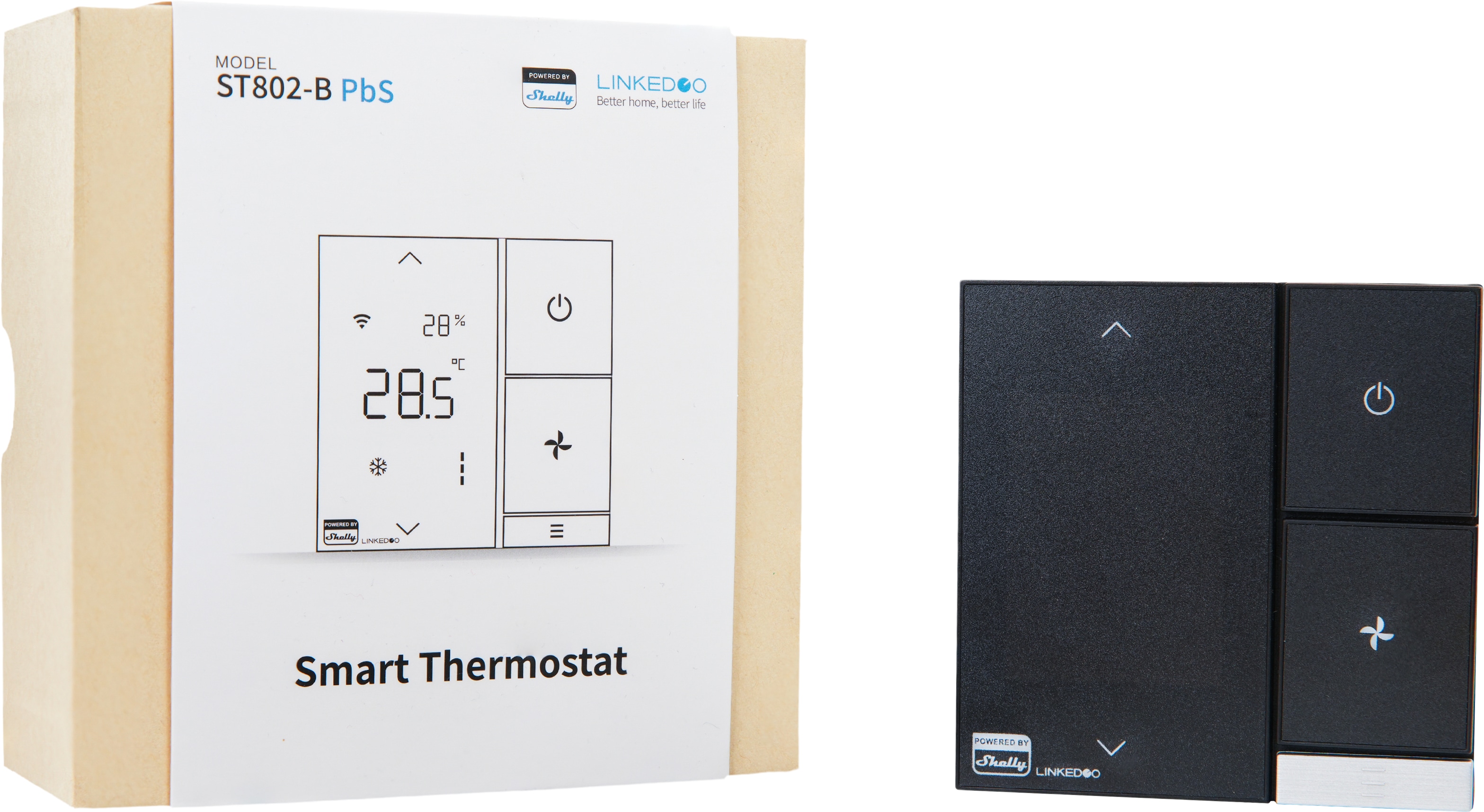 LINKEDGO HVAC Thermostat ST802-B, schwarz