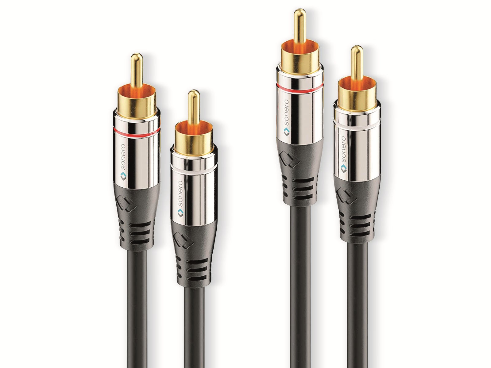 SONERO Cinchkabel Stereo, 0,5 m, schwarz SONERO Cinchkabel Stereo, 0,5 m, schwarz