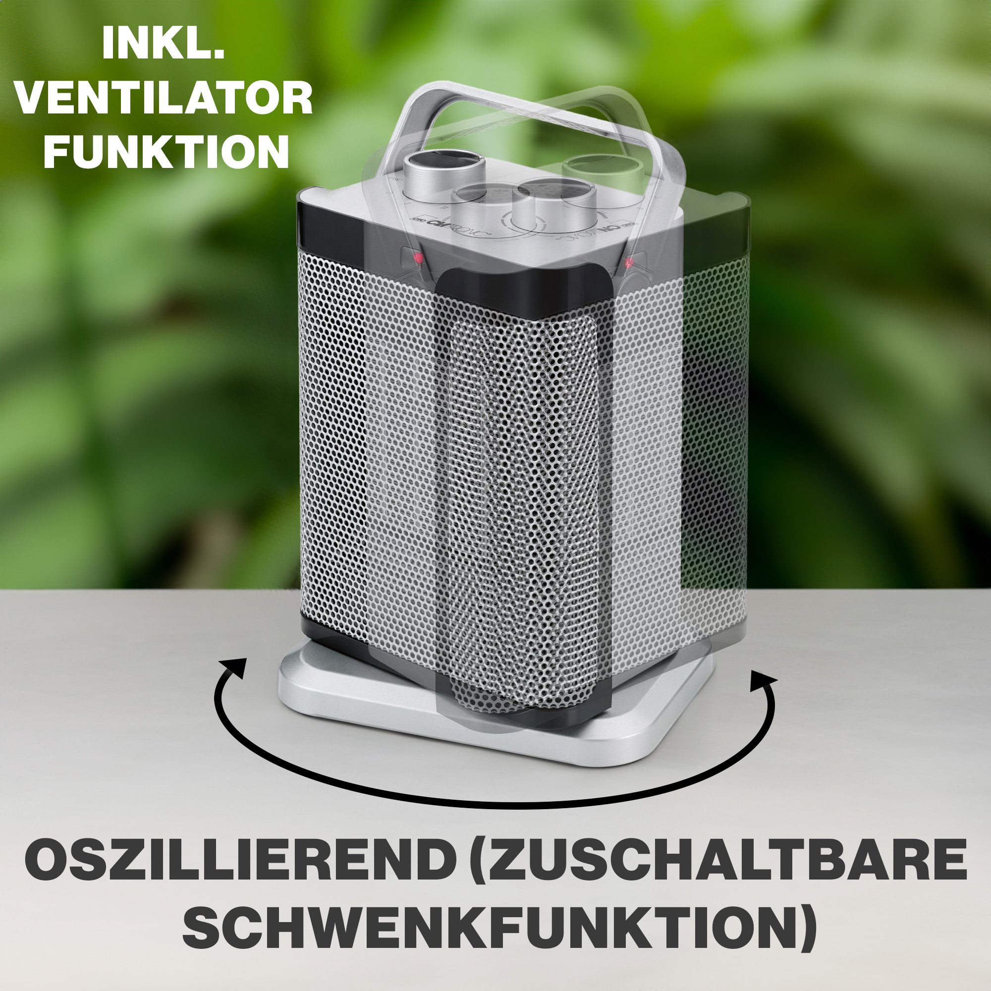 CLATRONIC Keramik-Heizlüfter HL3631, PTC-Keramik-Heizelement, 1000/1500 Watt CLATRONIC Keramik-Heizlüfter HL3631, PTC-Keramik-Heizelement, 1000/1500 Watt