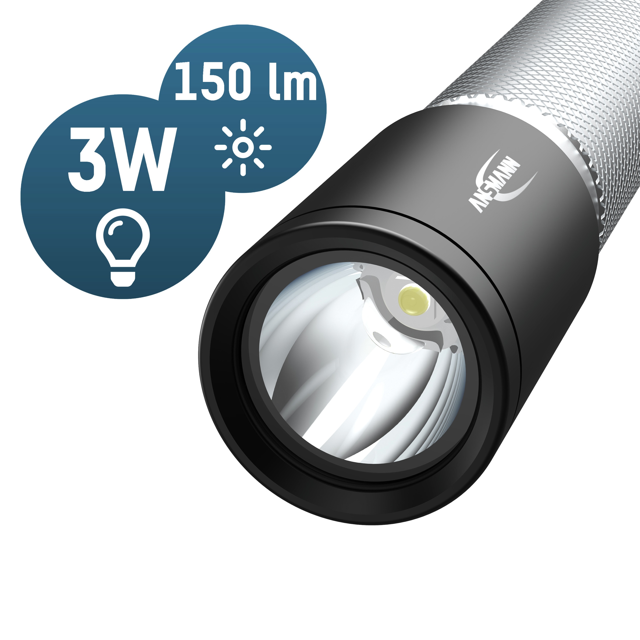 ANSMANN LED-Taschenlampe ANSMANN Daily Use 150B, 150 lm, batteriebetrieben ANSMANN LED-Taschenlampe ANSMANN Daily Use 150B, 150 lm, batteriebetrieben