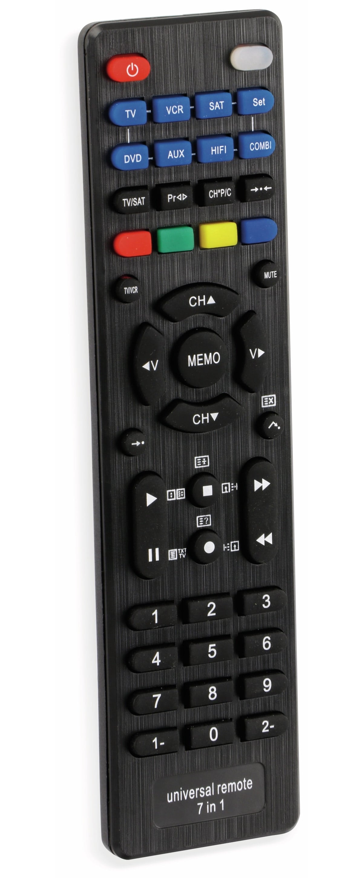 Universal-Fernbedienung, 7in1, schwarz Universal-Fernbedienung, 7in1, schwarz