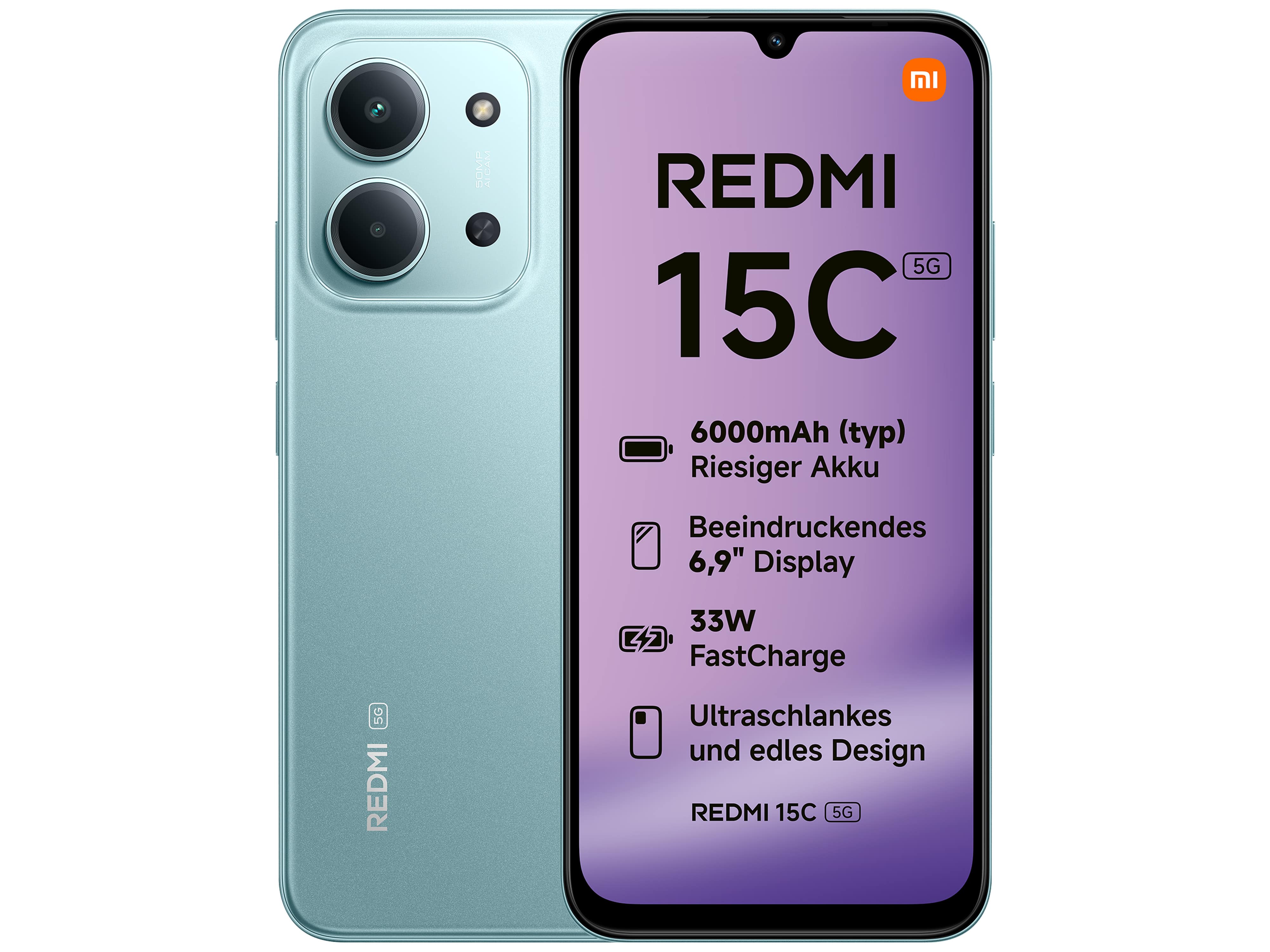 XIAOMI Smartphone Redmi 15C 5G 128GB mint green XIAOMI Smartphone Redmi 15C 5G 128GB mint green