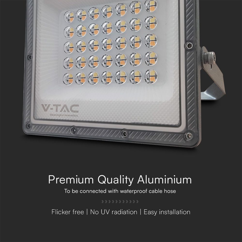 V-TAC LED-Fluter, VT-44030, EEK: F, 30 W, 2350lm, IP65, CCT, gr V-TAC LED-Fluter, VT-44030, EEK: F, 30 W, 2350lm, IP65, CCT, gr