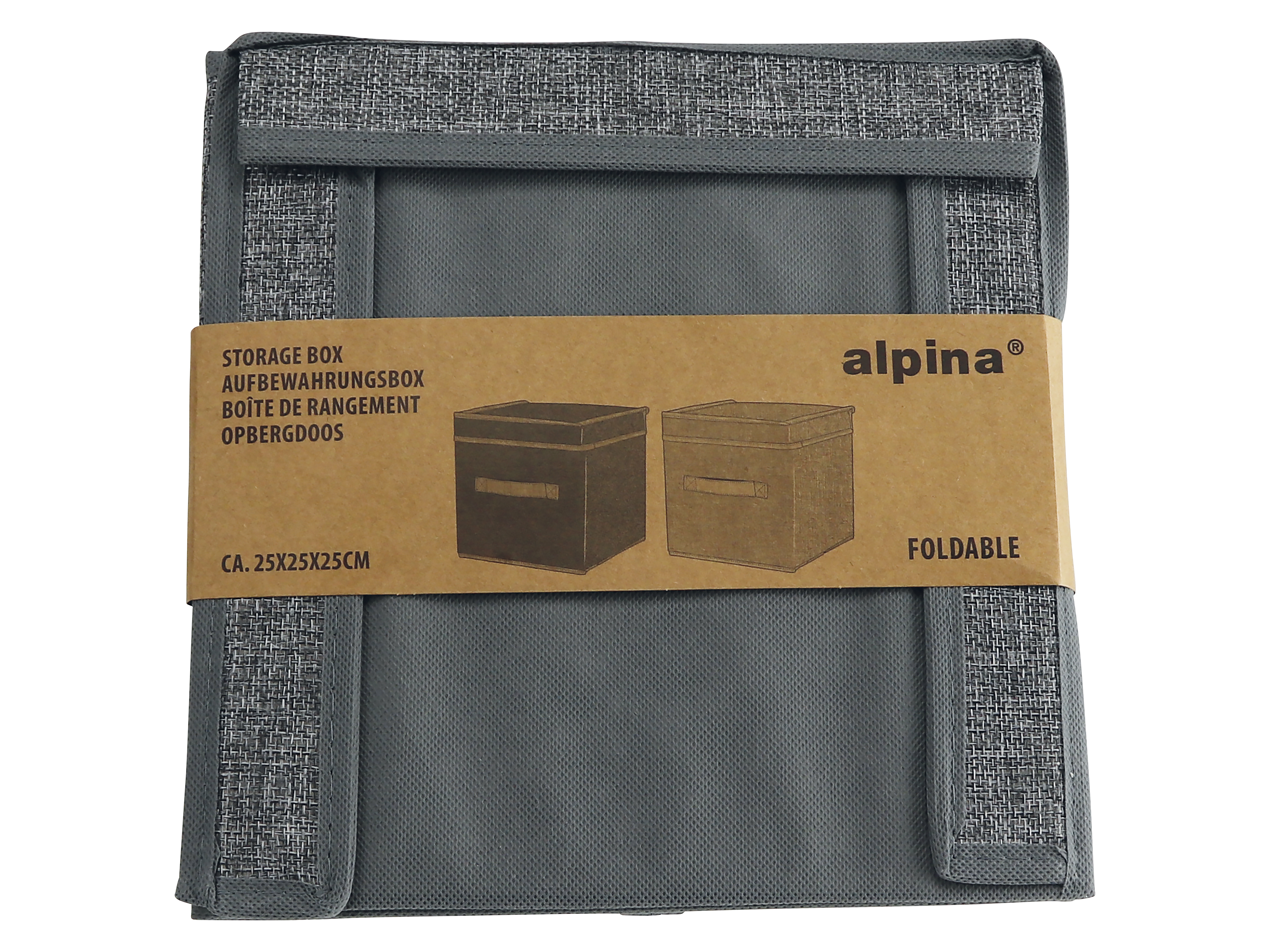 ALPINA Filz-Aufbewahrungsbox, klappbar, 25x25x25 cm, 2 verschiedene Farben ALPINA Filz-Aufbewahrungsbox, klappbar, 25x25x25 cm, 2 verschiedene Farben