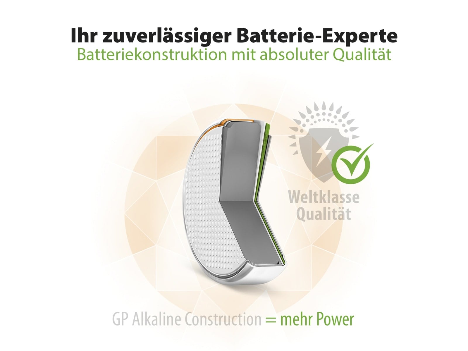 GP Knopfzelle LR44, Alkaline, 1,5 V-, 2 Stück GP Knopfzelle LR44, Alkaline, 1,5 V-, 2 Stück