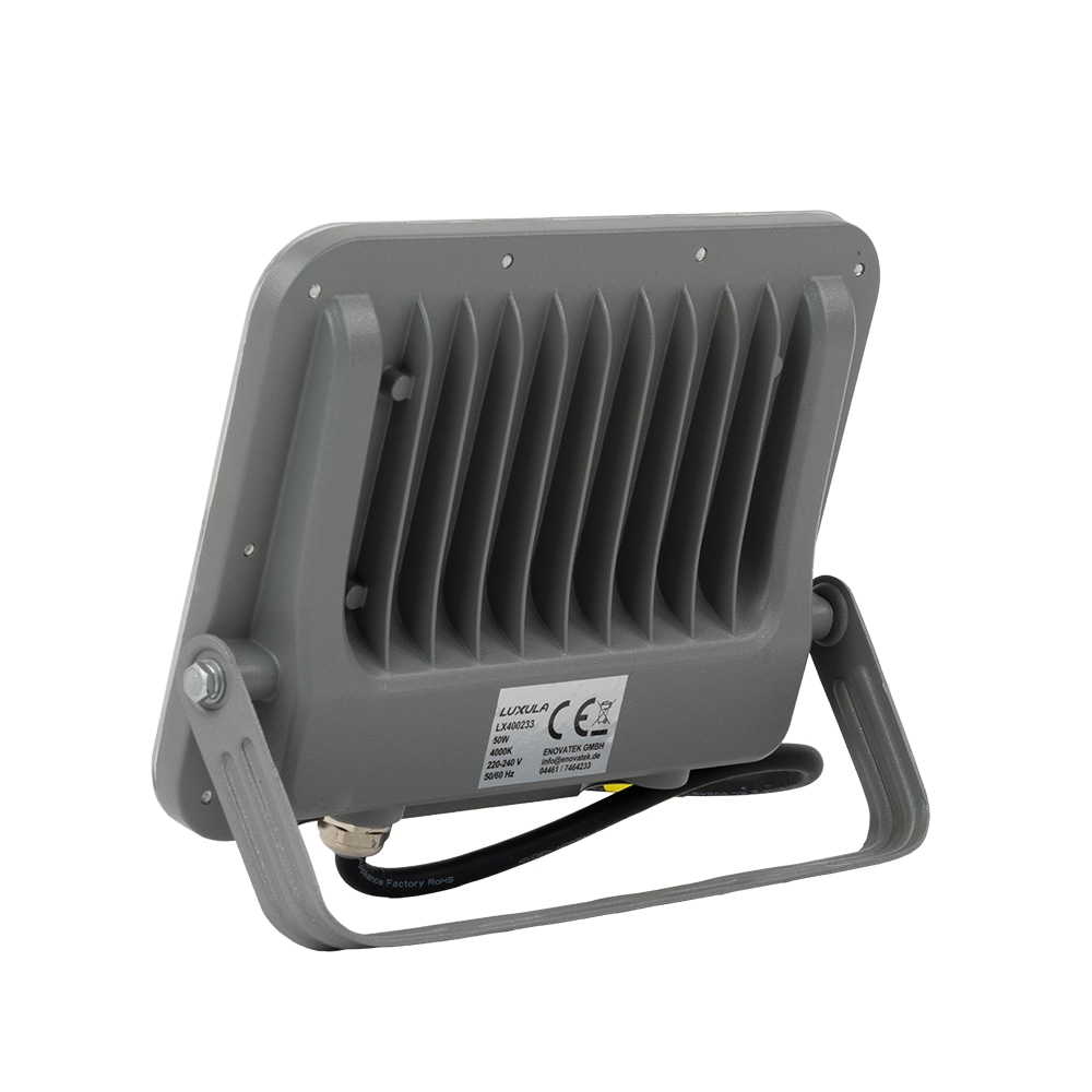 LUXULA LED-Fluter, EEK: E, 50W, 6500lm, 4000K, IP65, grau LUXULA LED-Fluter, EEK: E, 50W, 6500lm, 4000K, IP65, grau