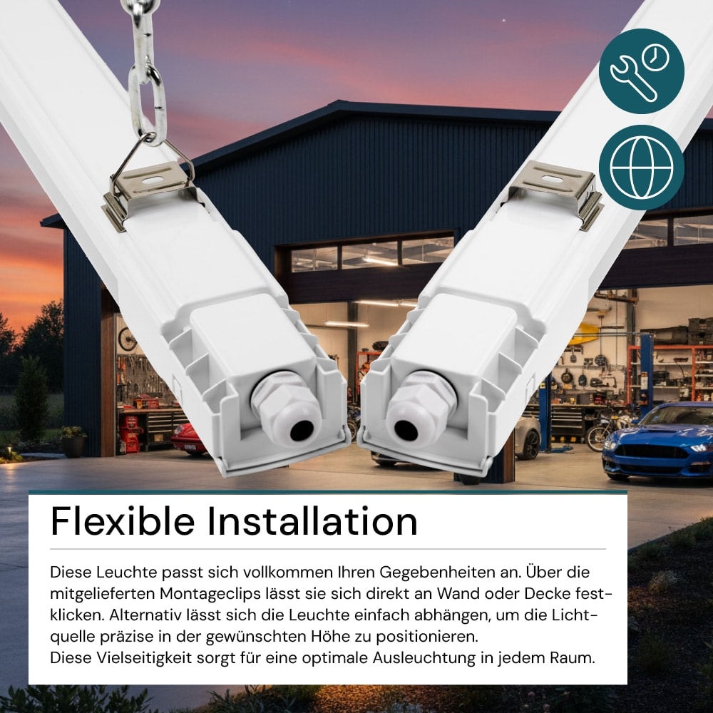 LUXULA LED-Feuchtraumleuchte, EEK: E, 32W, 3616lm, 4000K, 1200mm LUXULA LED-Feuchtraumleuchte, EEK: E, 32W, 3616lm, 4000K, 1200mm