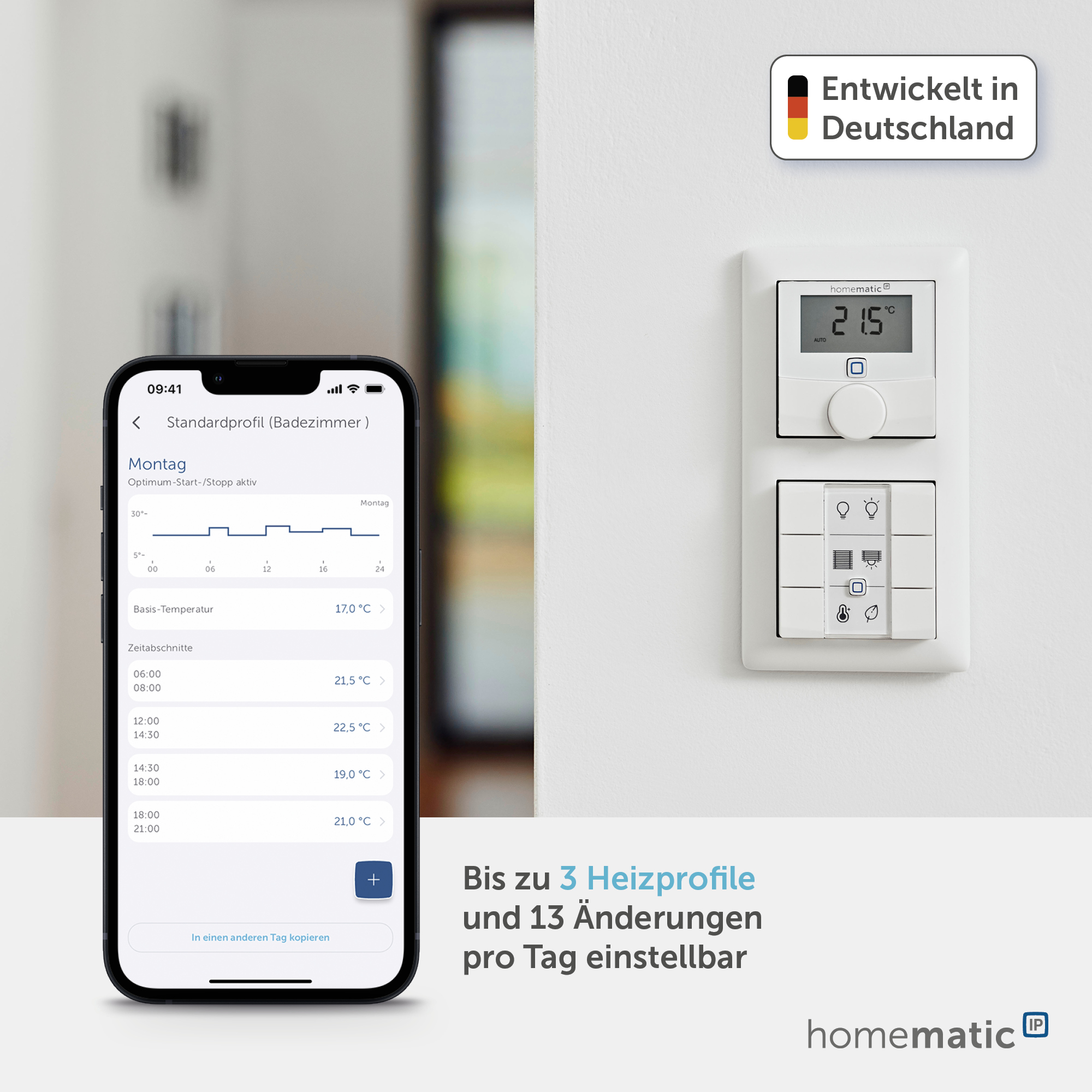 HOMEMATIC IP Smart Home 143159A0, Wandthermostat HOMEMATIC IP Smart Home 143159A0, Wandthermostat
