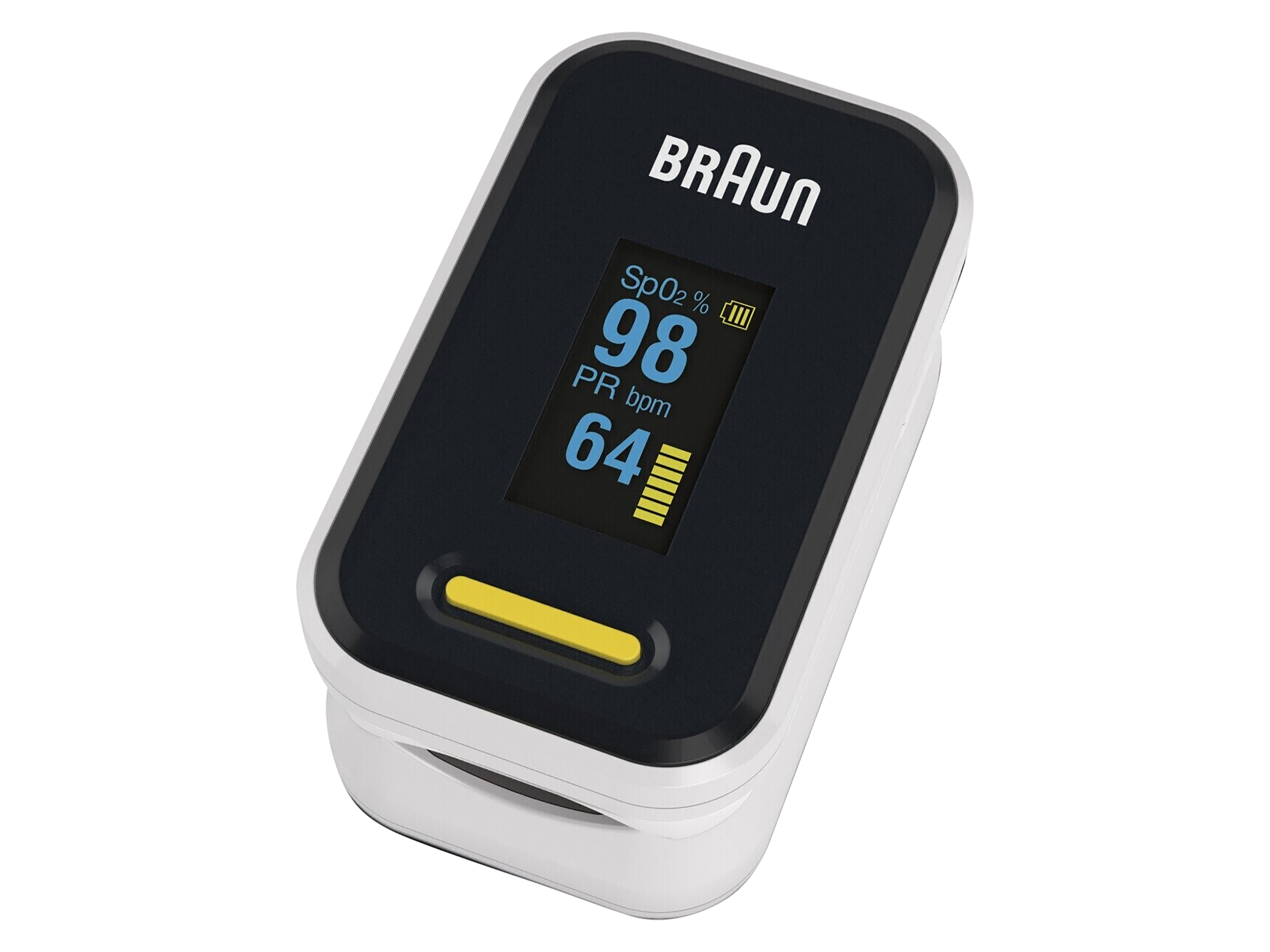 BRAUN Blutsauerstoff-Messgerät Pulsoximeter YK-81CEU, schwarz-weiß BRAUN Blutsauerstoff-Messgerät Pulsoximeter YK-81CEU, schwarz-weiß