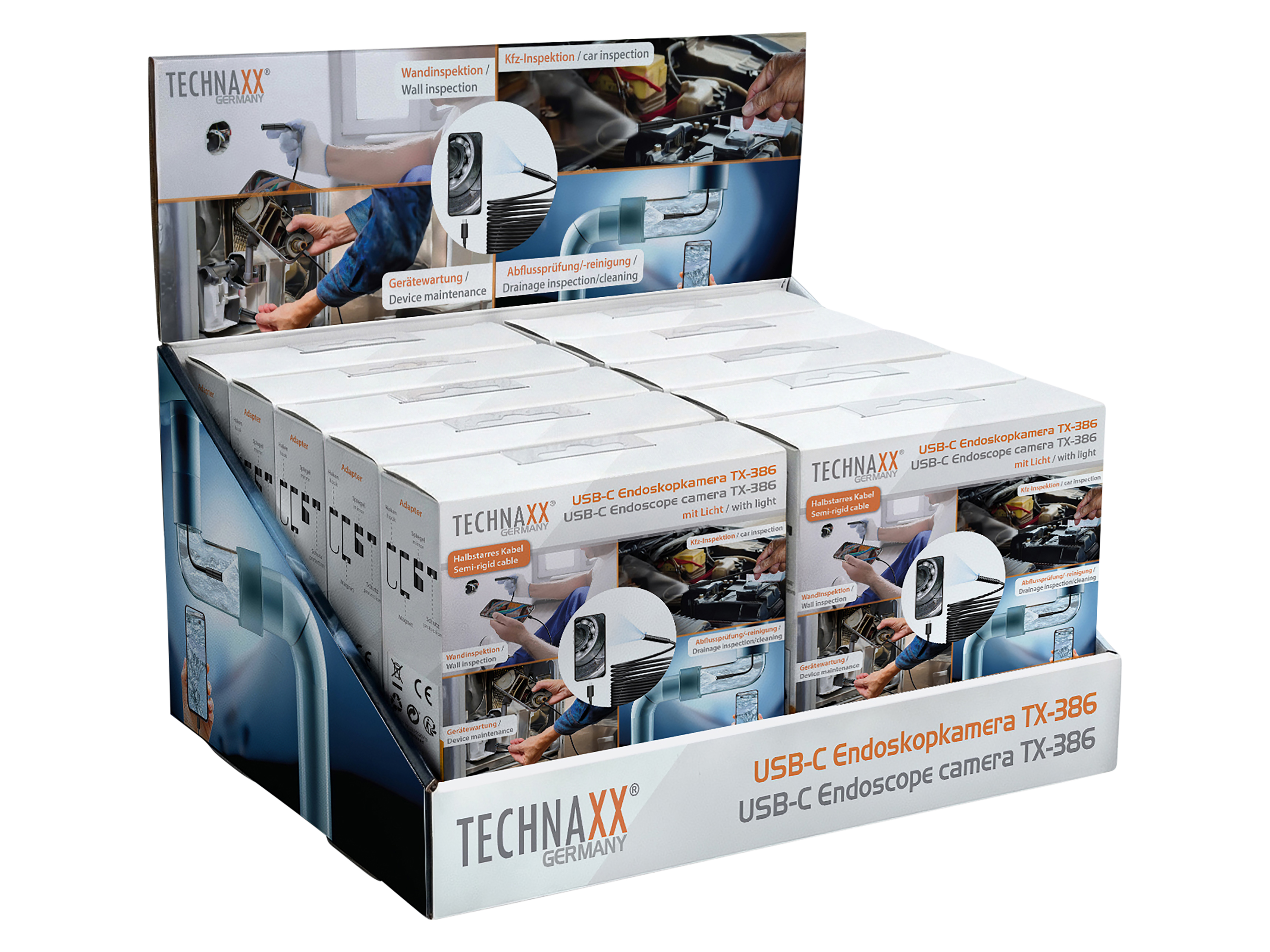 TECHNAXX USB-C Endoskopkamera TX-386, mit Licht TECHNAXX USB-C Endoskopkamera TX-386, mit Licht