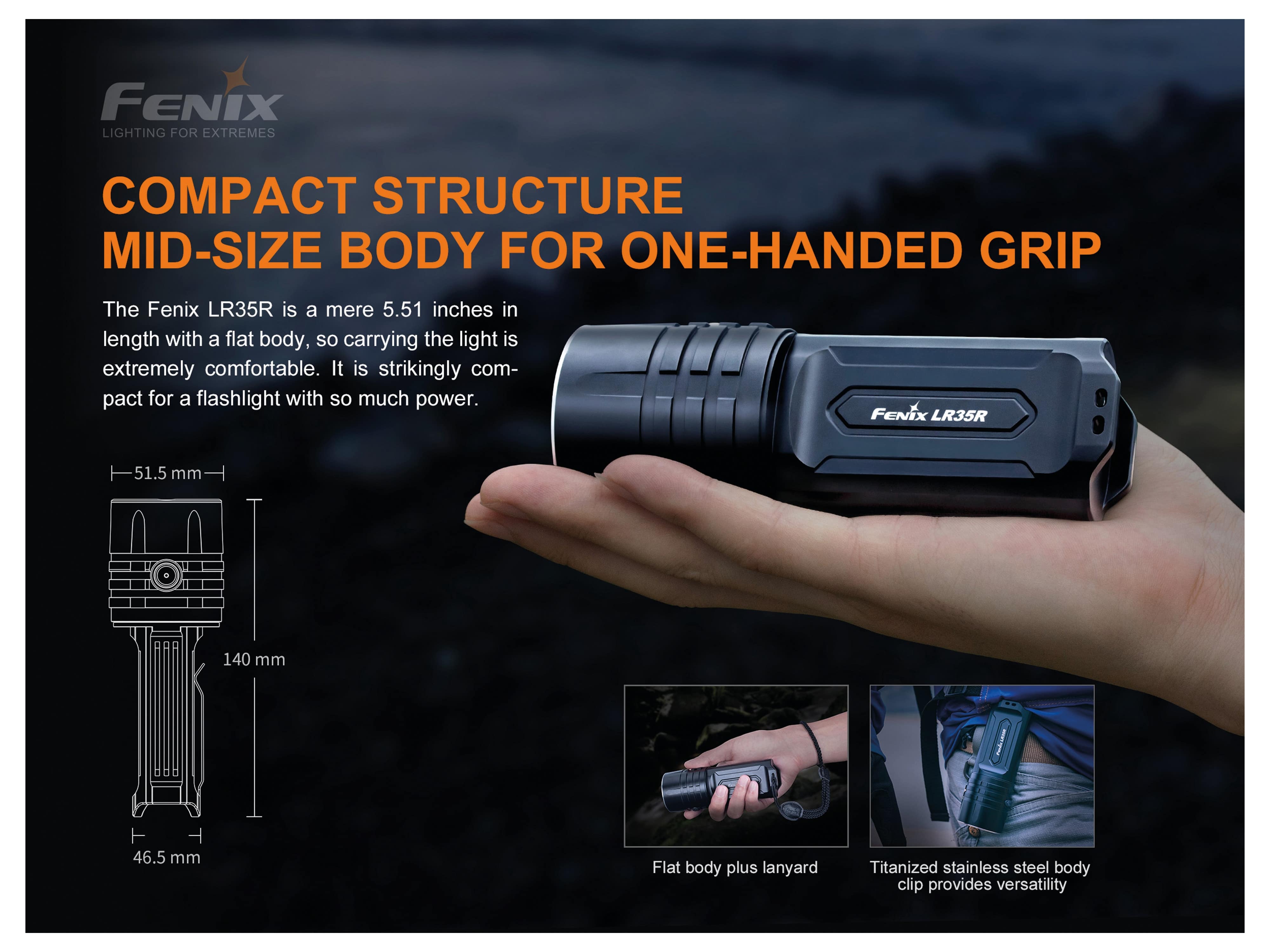 FENIX LED-Taschenlampe LR35R, 10.000 Lumen FENIX LED-Taschenlampe LR35R, 10.000 Lumen