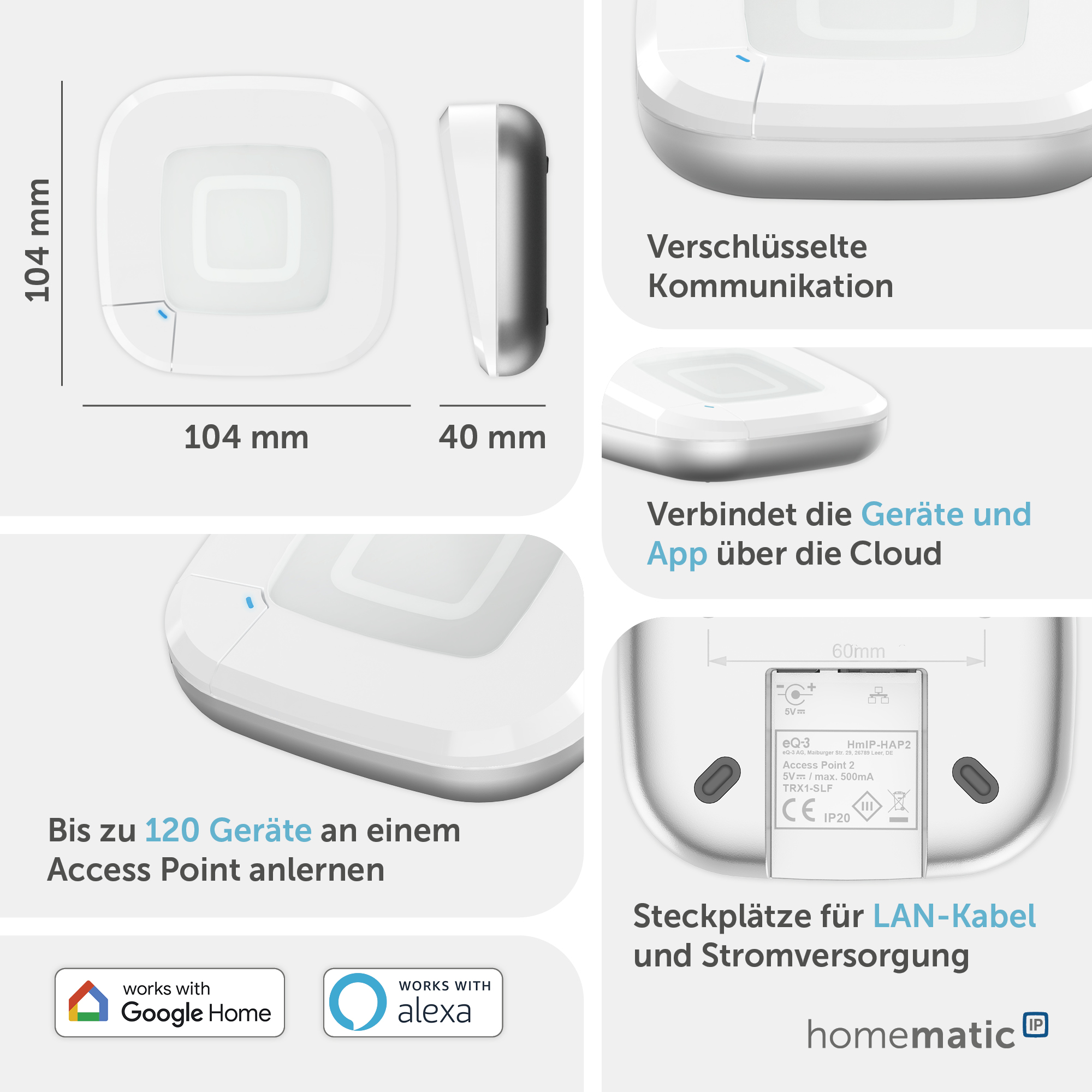 HOMEMATIC IP 161314A0 Access Point 2, weiß HOMEMATIC IP 161314A0 Access Point 2, weiß