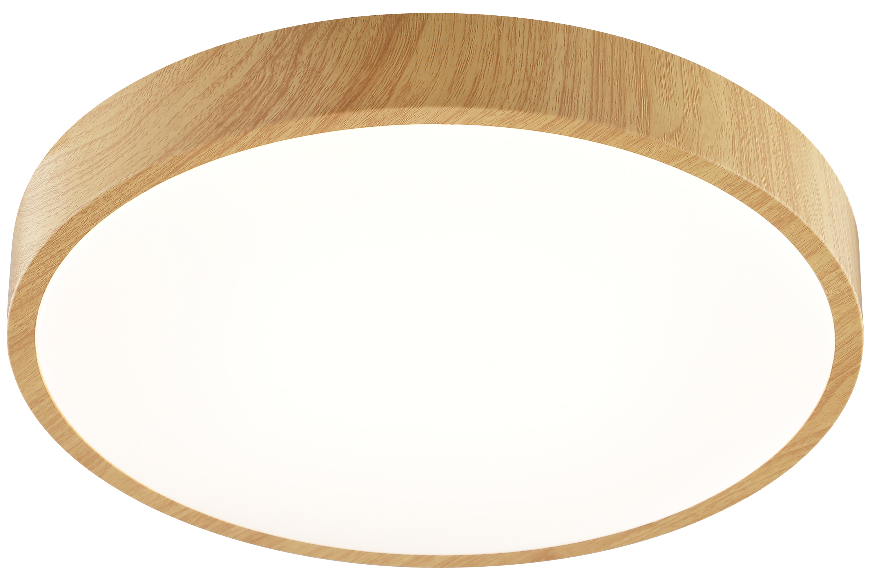 BRILLIANT LED-Deckenleuchte, Ø 38,5 cm, 24 W, 3000 K, 2300 lm, warmweiß, IP20, Holzoptik