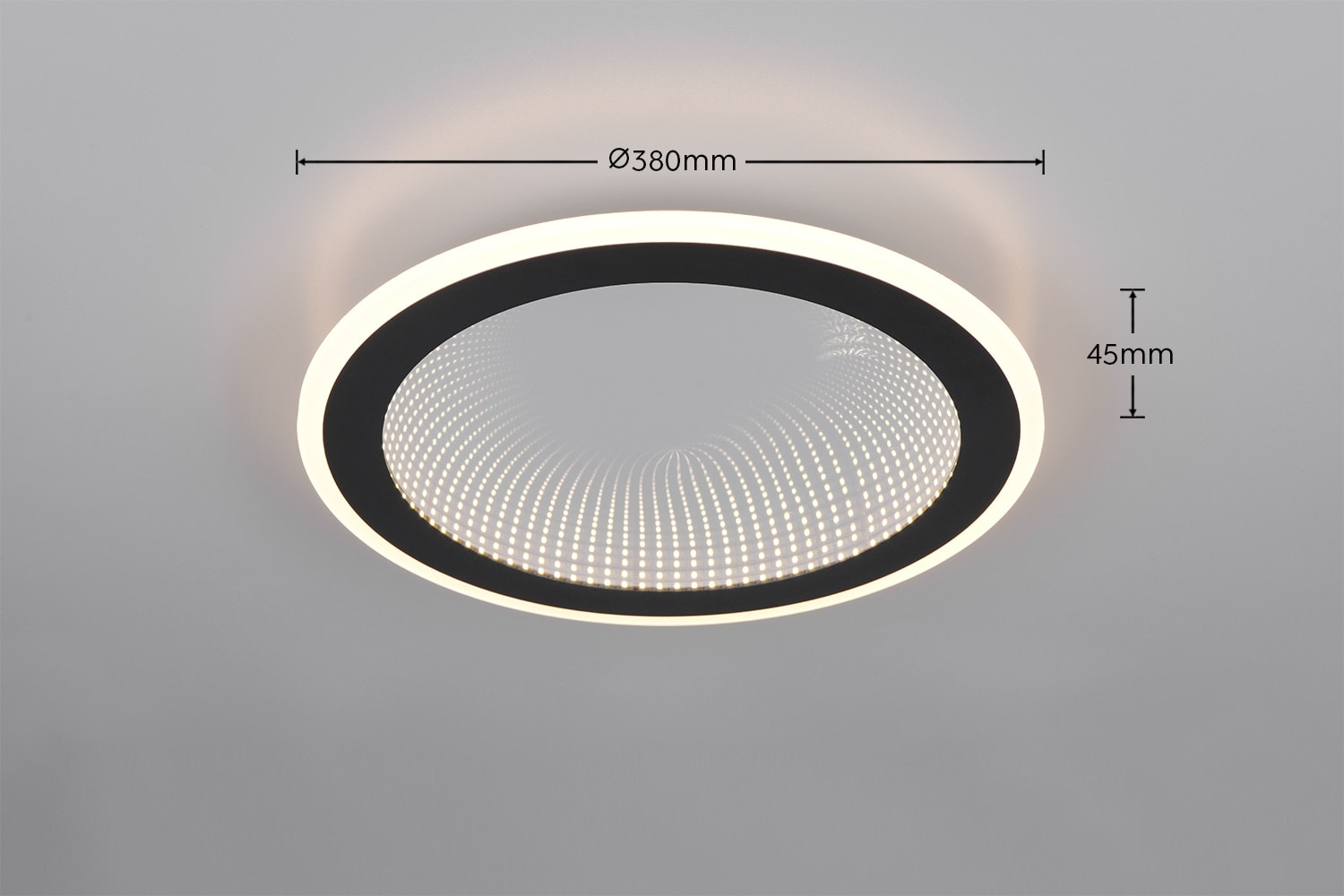 REALITY LED-Deckenleuchte GLACE, R67681132, 21,5W, 2600lm, schwarz REALITY LED-Deckenleuchte GLACE, R67681132, 21,5W, 2600lm, schwarz