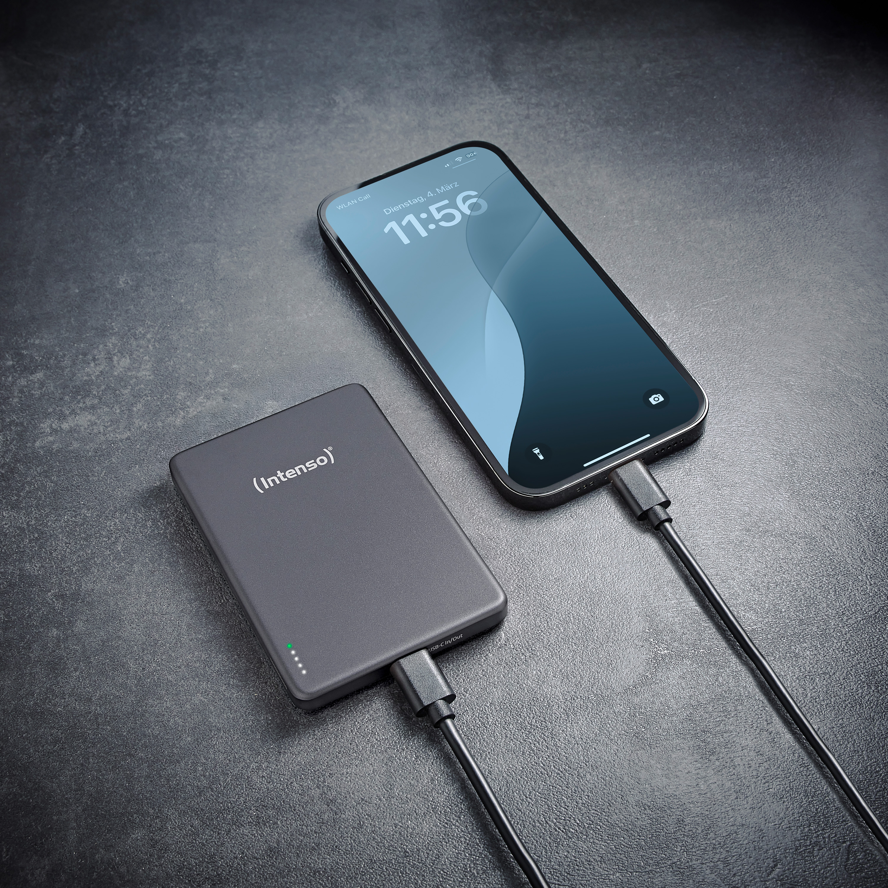 INTENSO Powerbank Magnetic Wireless, MW 5000, 5000 mAh, grau INTENSO Powerbank Magnetic Wireless, MW 5000, 5000 mAh, grau