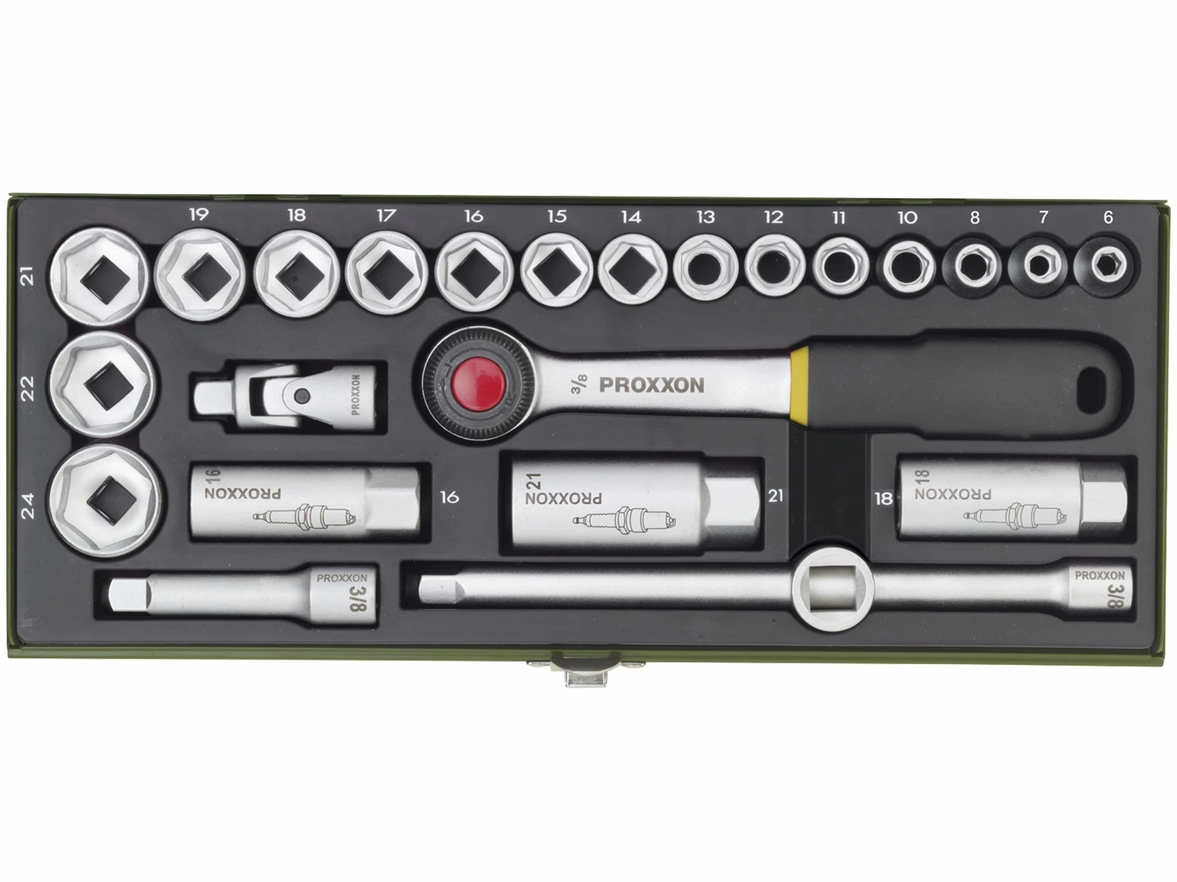 PROXXON Steckschlüsselsatz, 23110, 3/8", 24-teilig PROXXON Steckschlüsselsatz, 23110, 3/8", 24-teilig